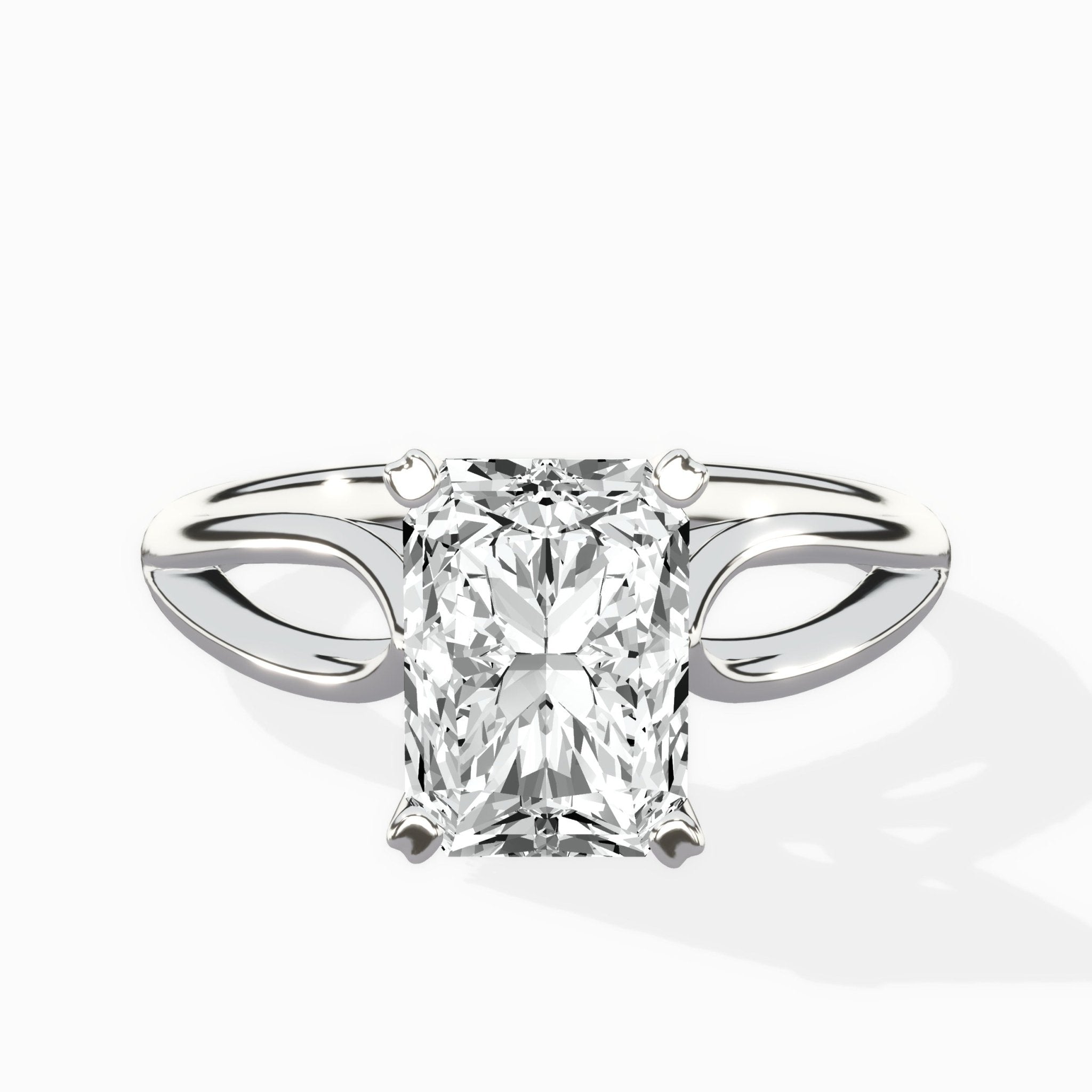 Split Shank Open Gallery Solitaire Ring Engagement Ring - The Better Diamonds