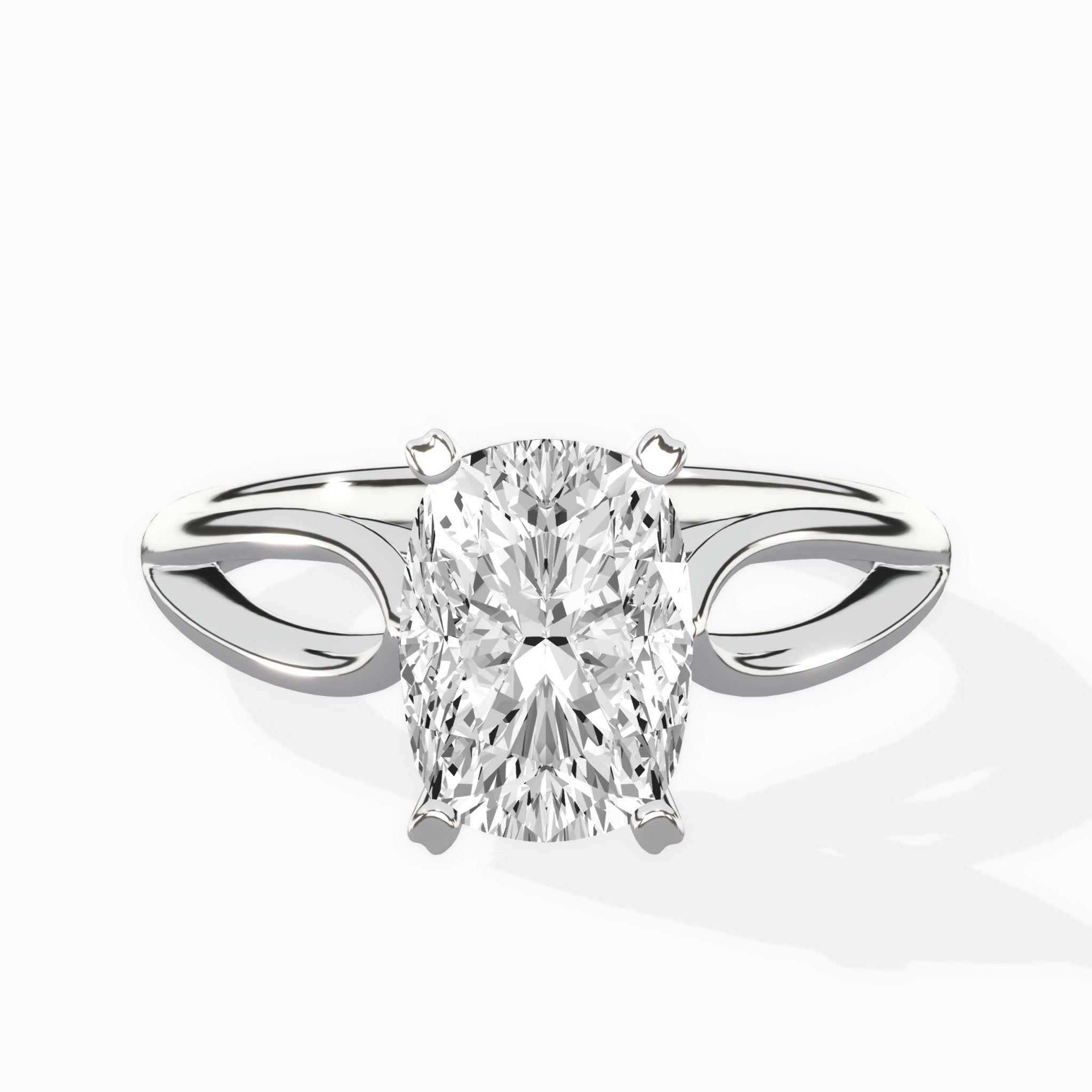 Split Shank Open Gallery Solitaire Ring Engagement Ring - The Better Diamonds