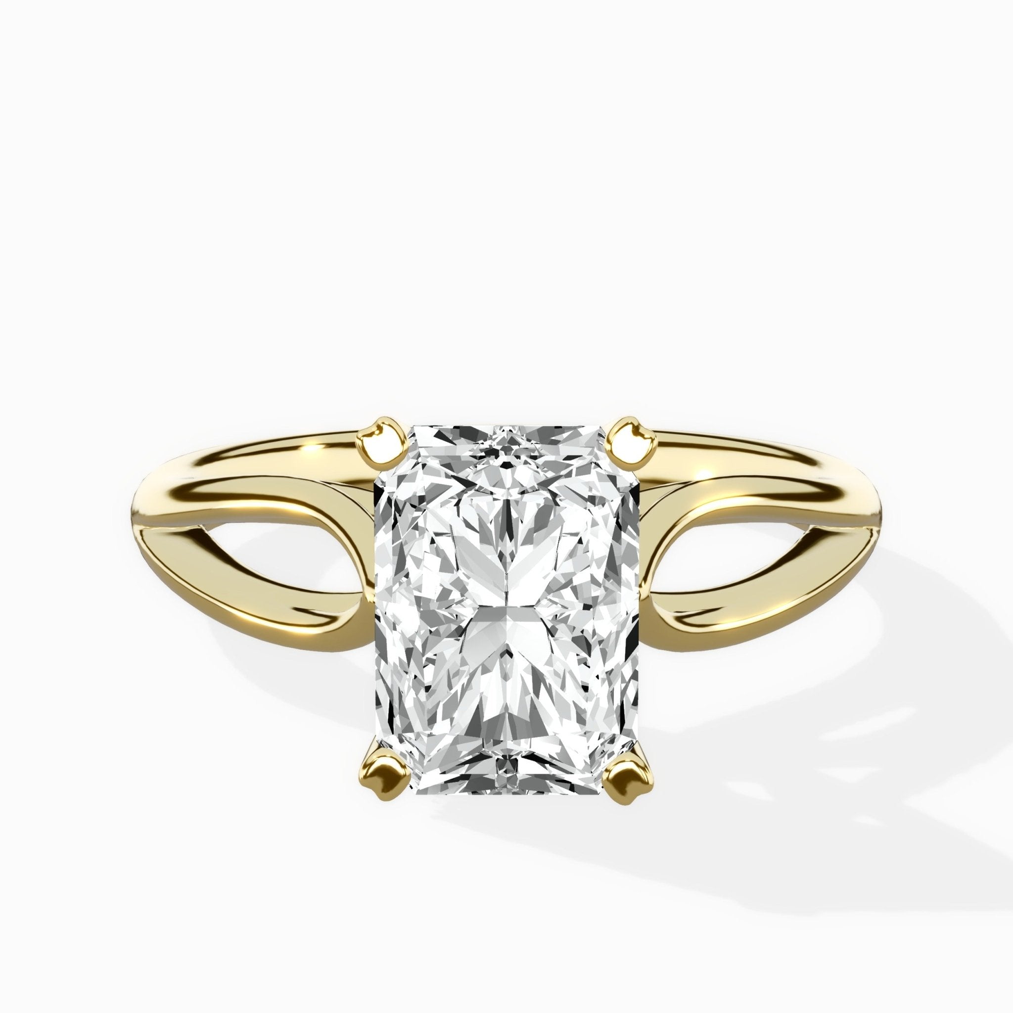 Split Shank Open Gallery Solitaire Ring Engagement Ring - The Better Diamonds