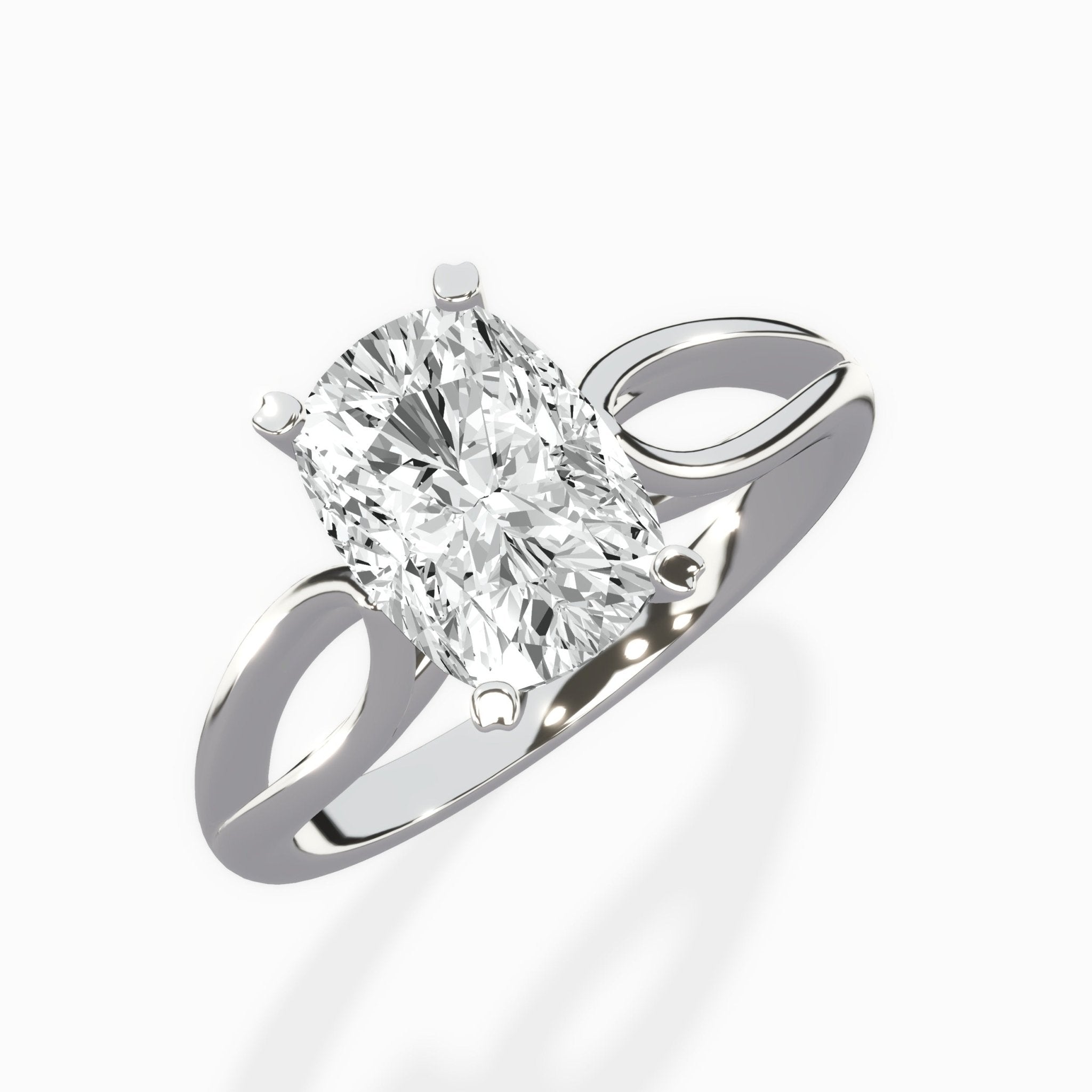 Split Shank Open Gallery Solitaire Ring Engagement Ring - The Better Diamonds