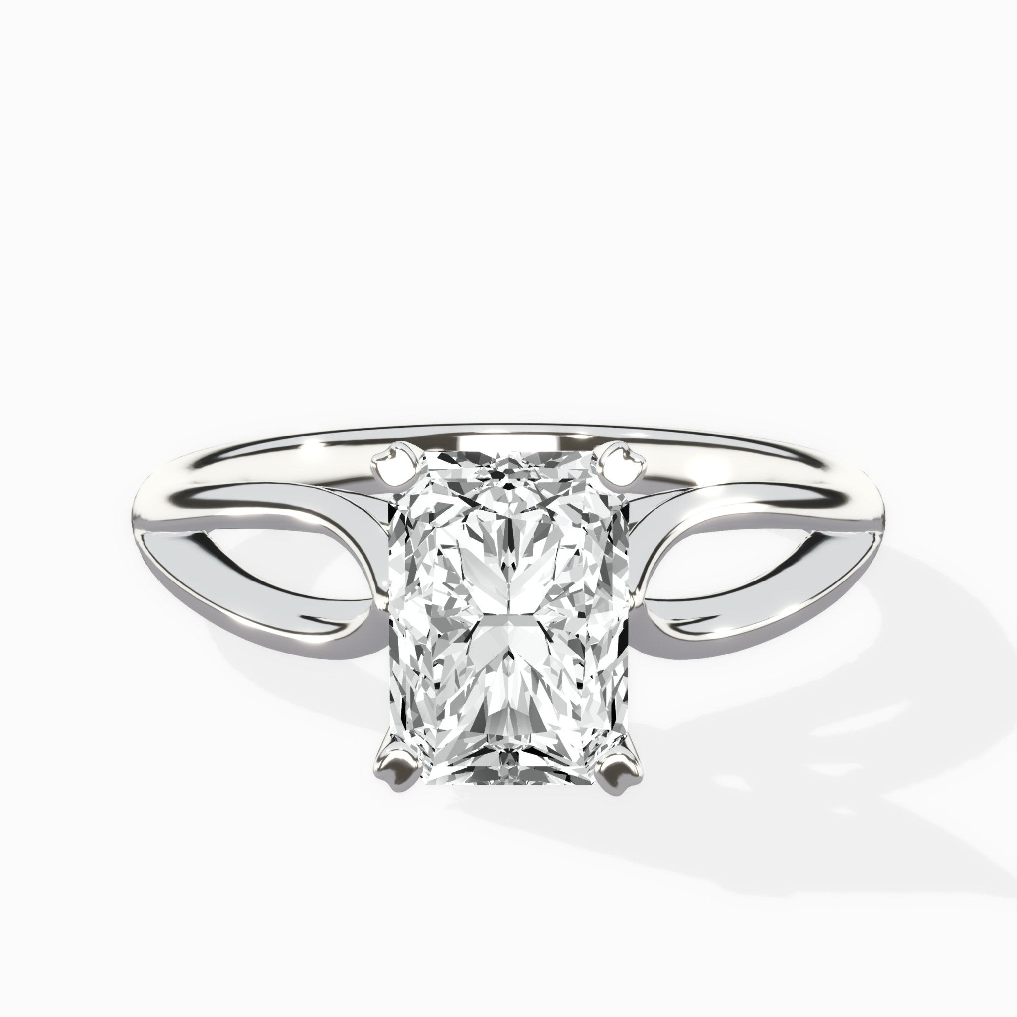 Split Shank Open Gallery Solitaire Ring Engagement Ring - The Better Diamonds