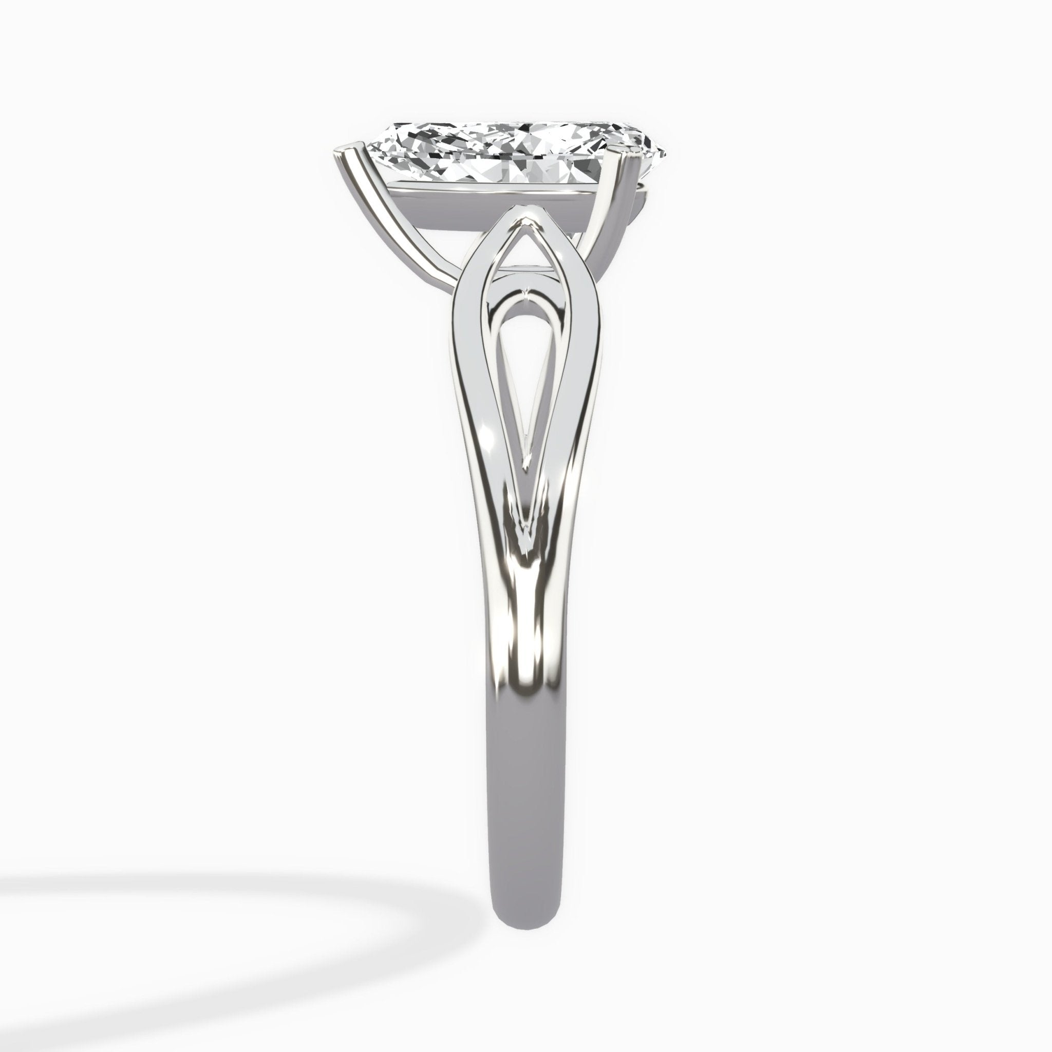 Split Shank Open Gallery Solitaire Ring Engagement Ring - The Better Diamonds
