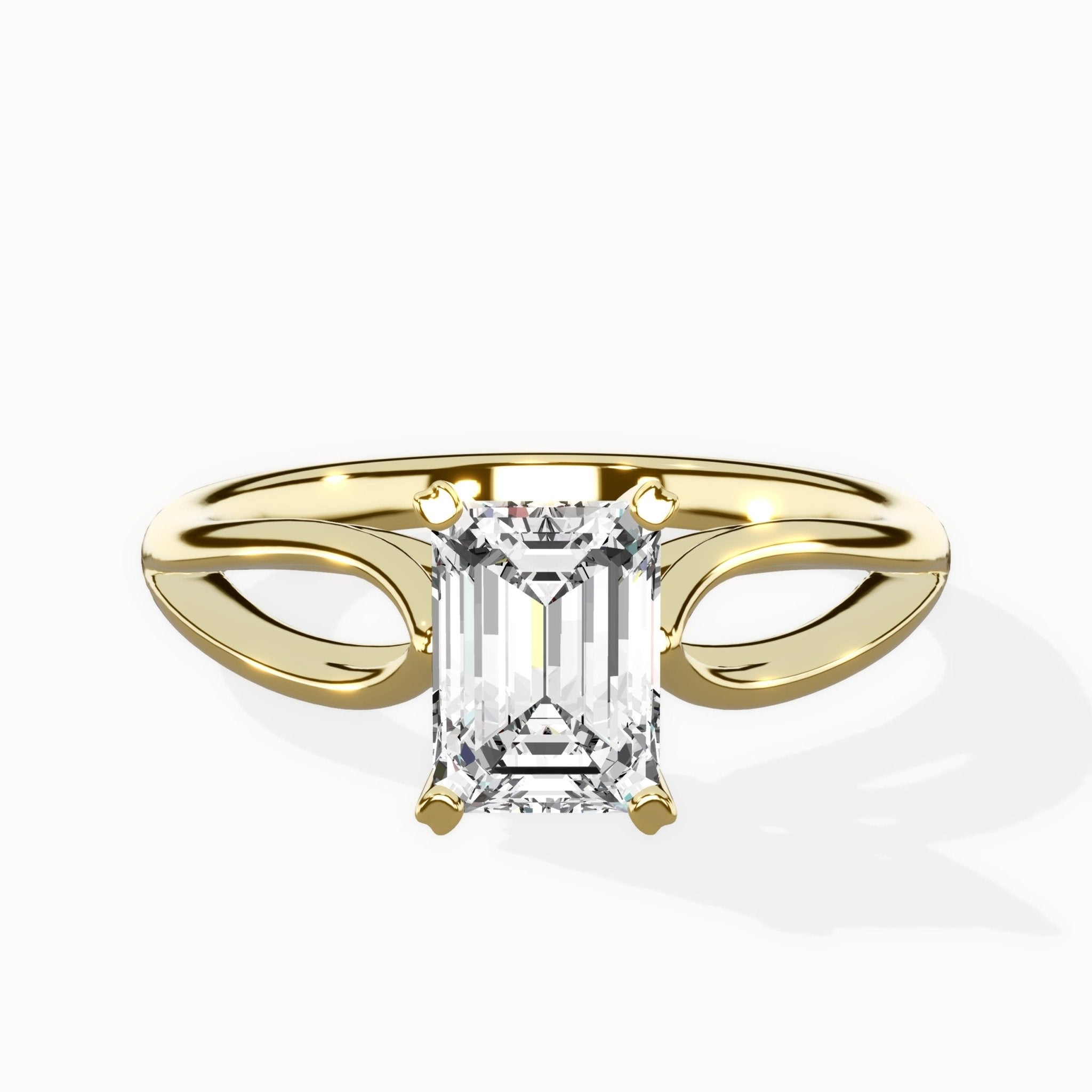 Split Shank Open Gallery Solitaire Ring Engagement Ring - The Better Diamonds