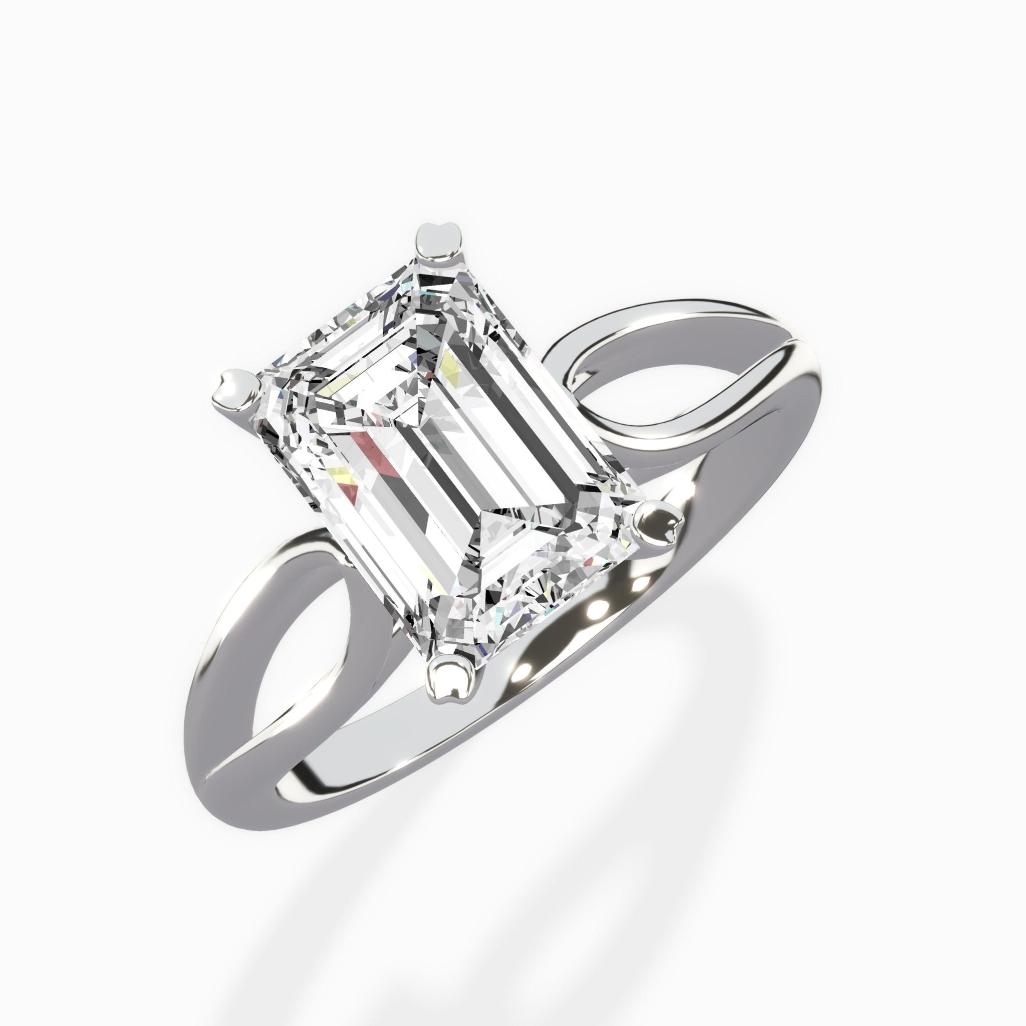 Split Shank Open Gallery Solitaire Ring Engagement Ring - The Better Diamonds