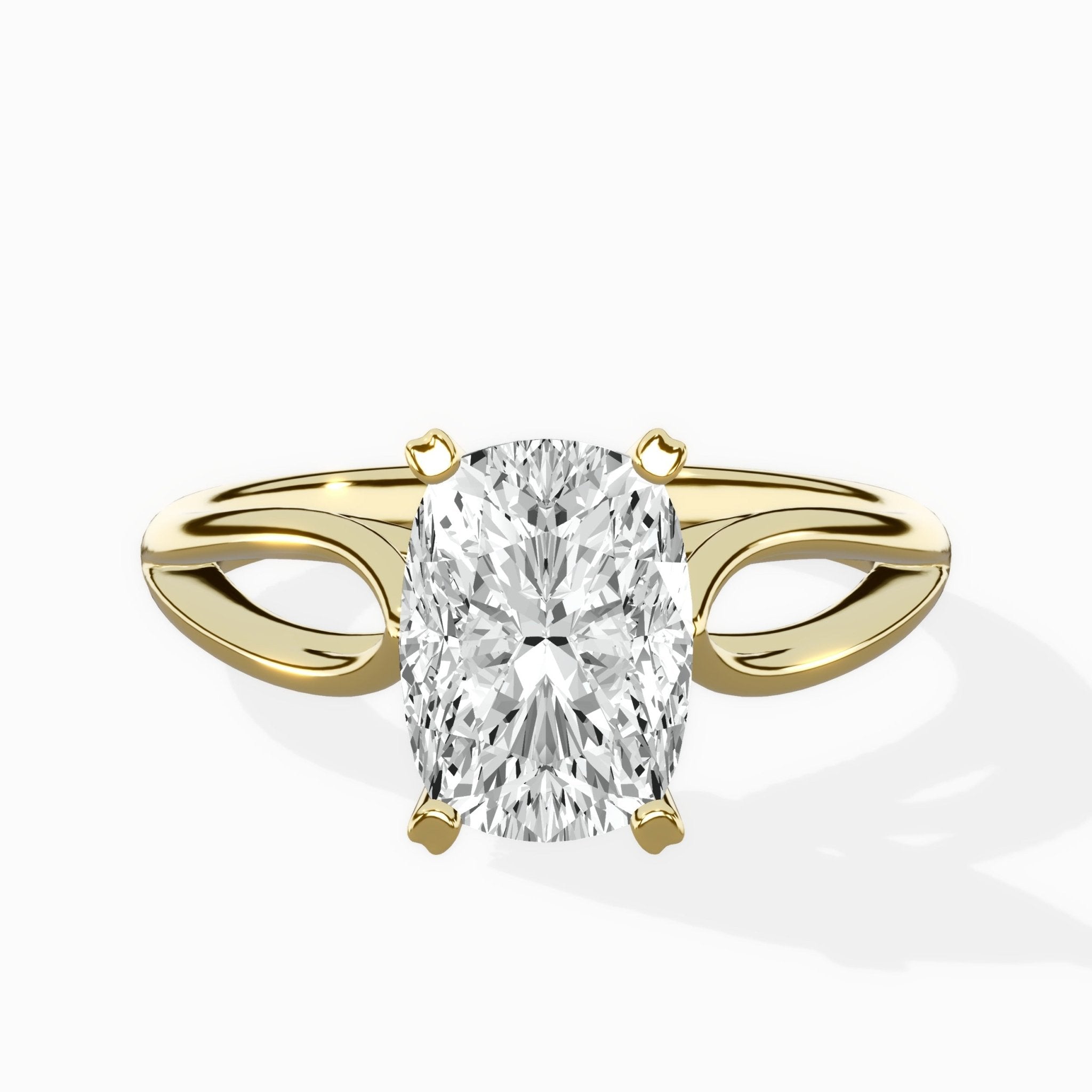 Split Shank Open Gallery Solitaire Ring Engagement Ring - The Better Diamonds