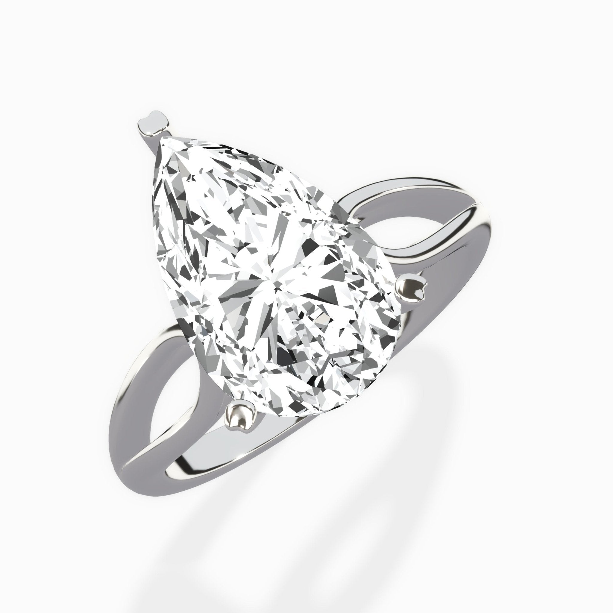 Split Shank Open Gallery Solitaire Ring Engagement Ring - The Better Diamonds