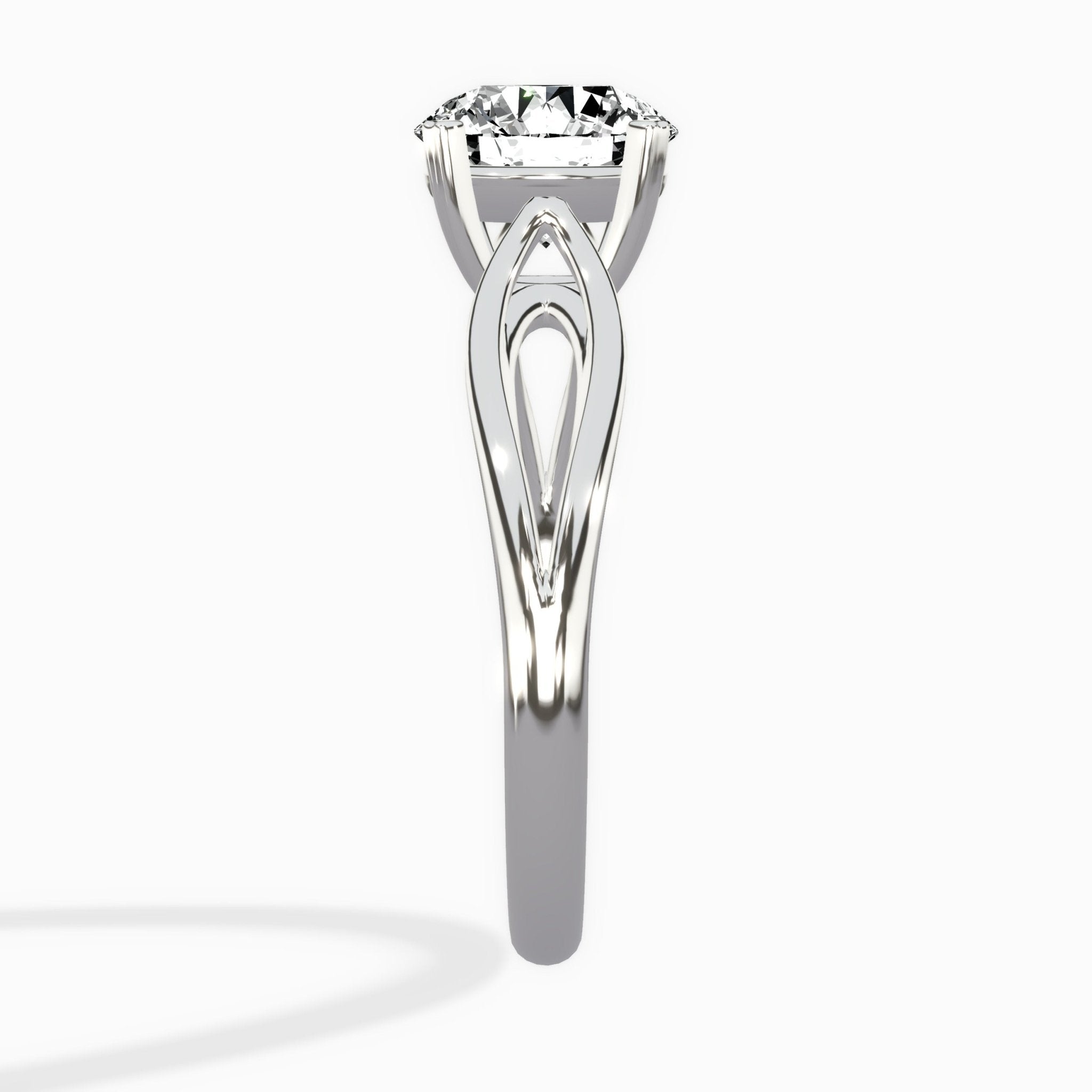 Split Shank Open Gallery Solitaire Ring Engagement Ring - The Better Diamonds