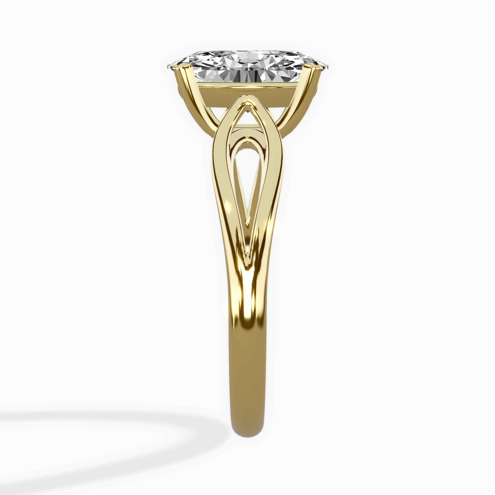 Split Shank Open Gallery Solitaire Ring Engagement Ring - The Better Diamonds
