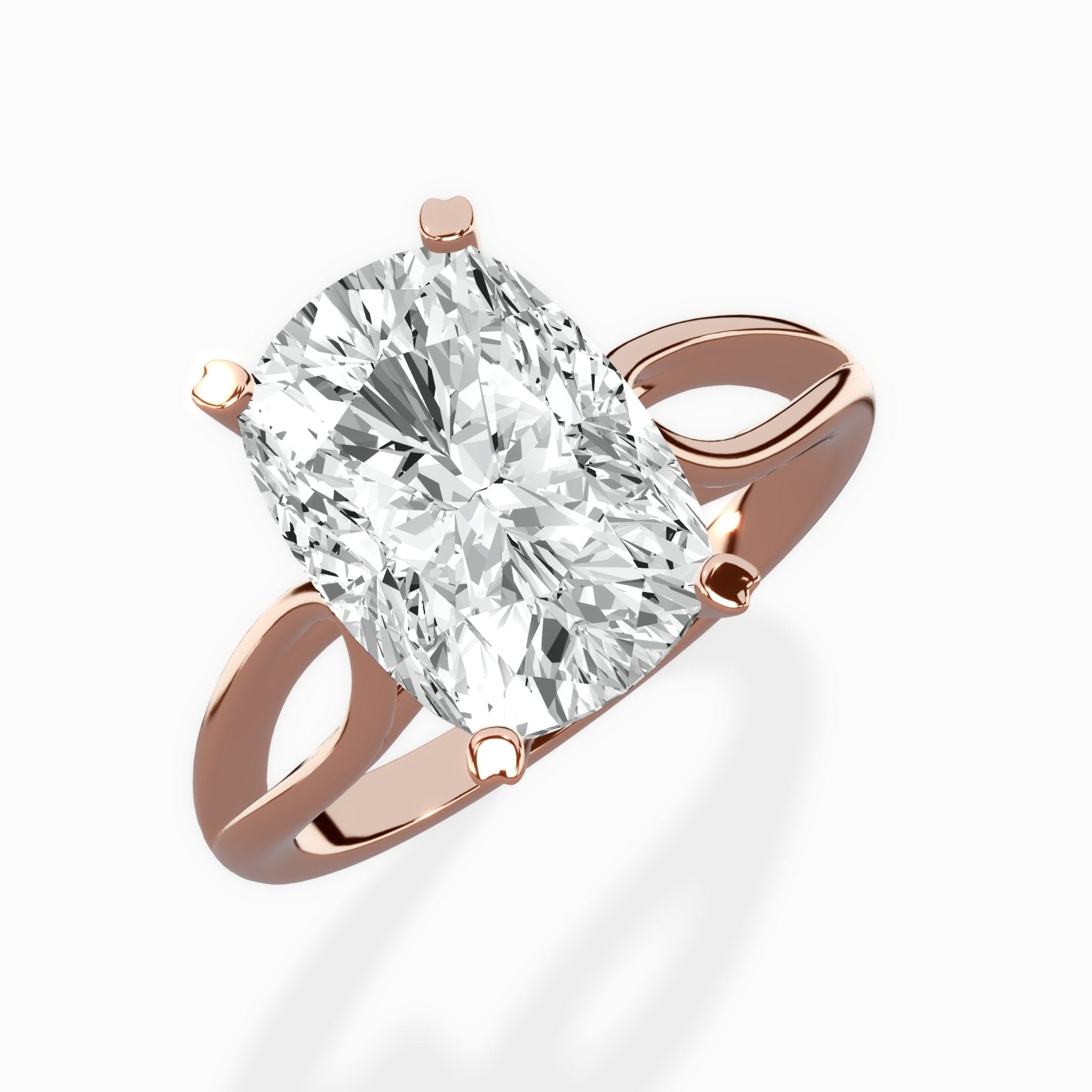 Split Shank Open Gallery Solitaire Ring Engagement Ring - The Better Diamonds