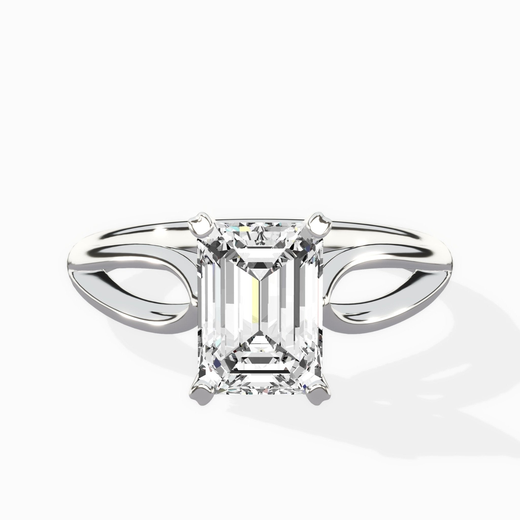 Split Shank Open Gallery Solitaire Ring Engagement Ring - The Better Diamonds