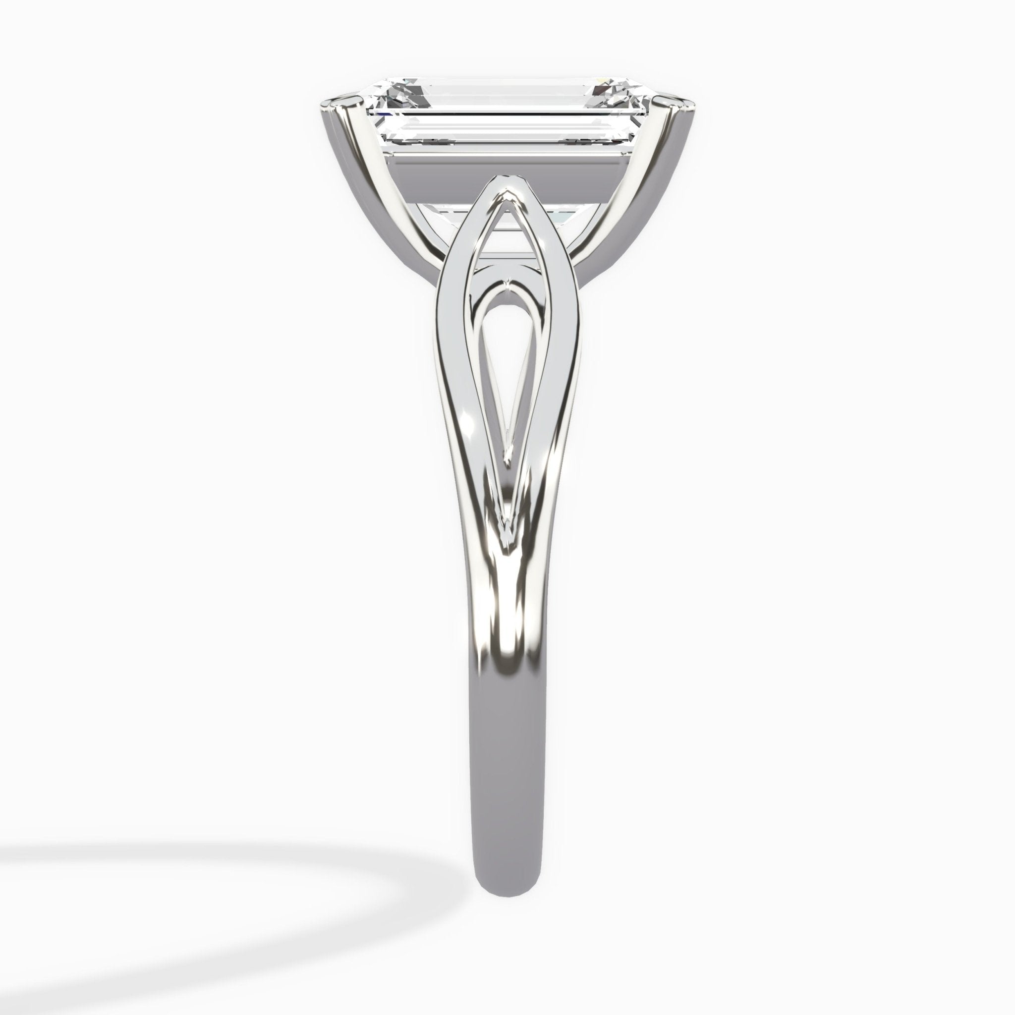 Split Shank Open Gallery Solitaire Ring Engagement Ring - The Better Diamonds