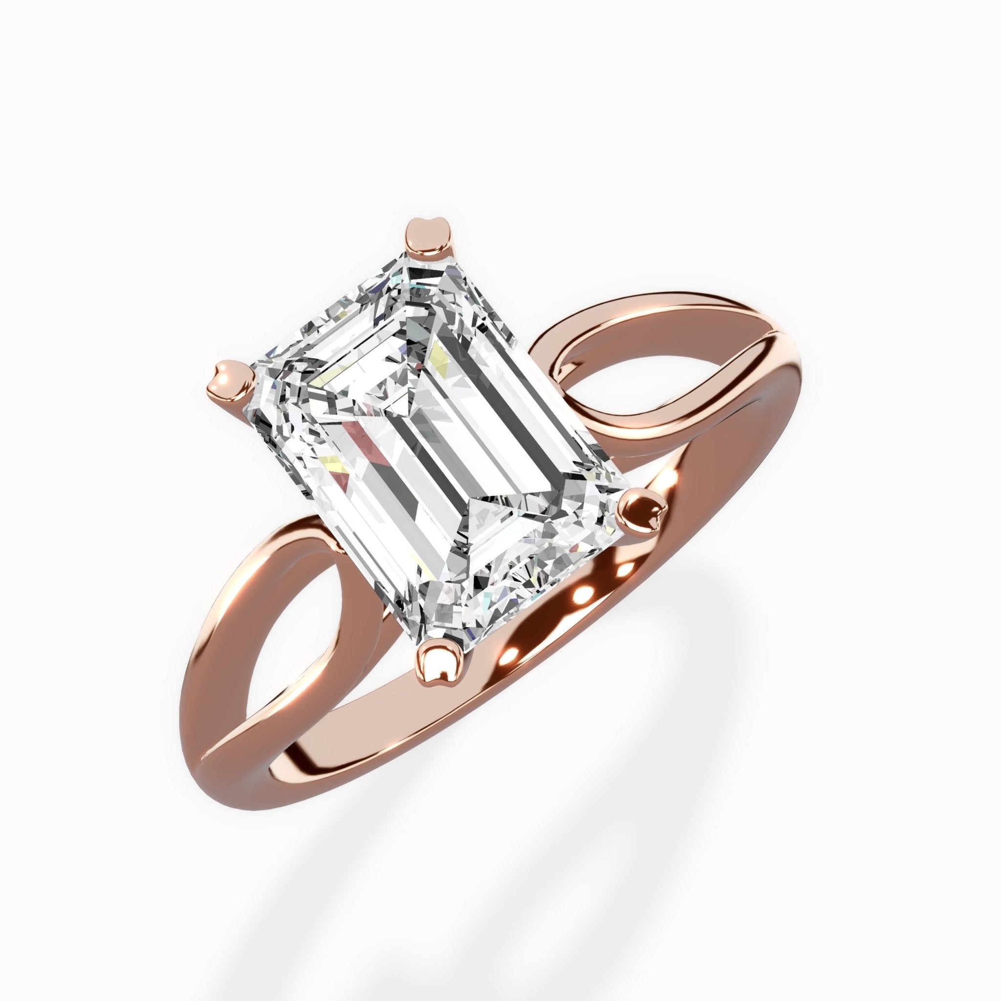 Split Shank Open Gallery Solitaire Ring Engagement Ring - The Better Diamonds