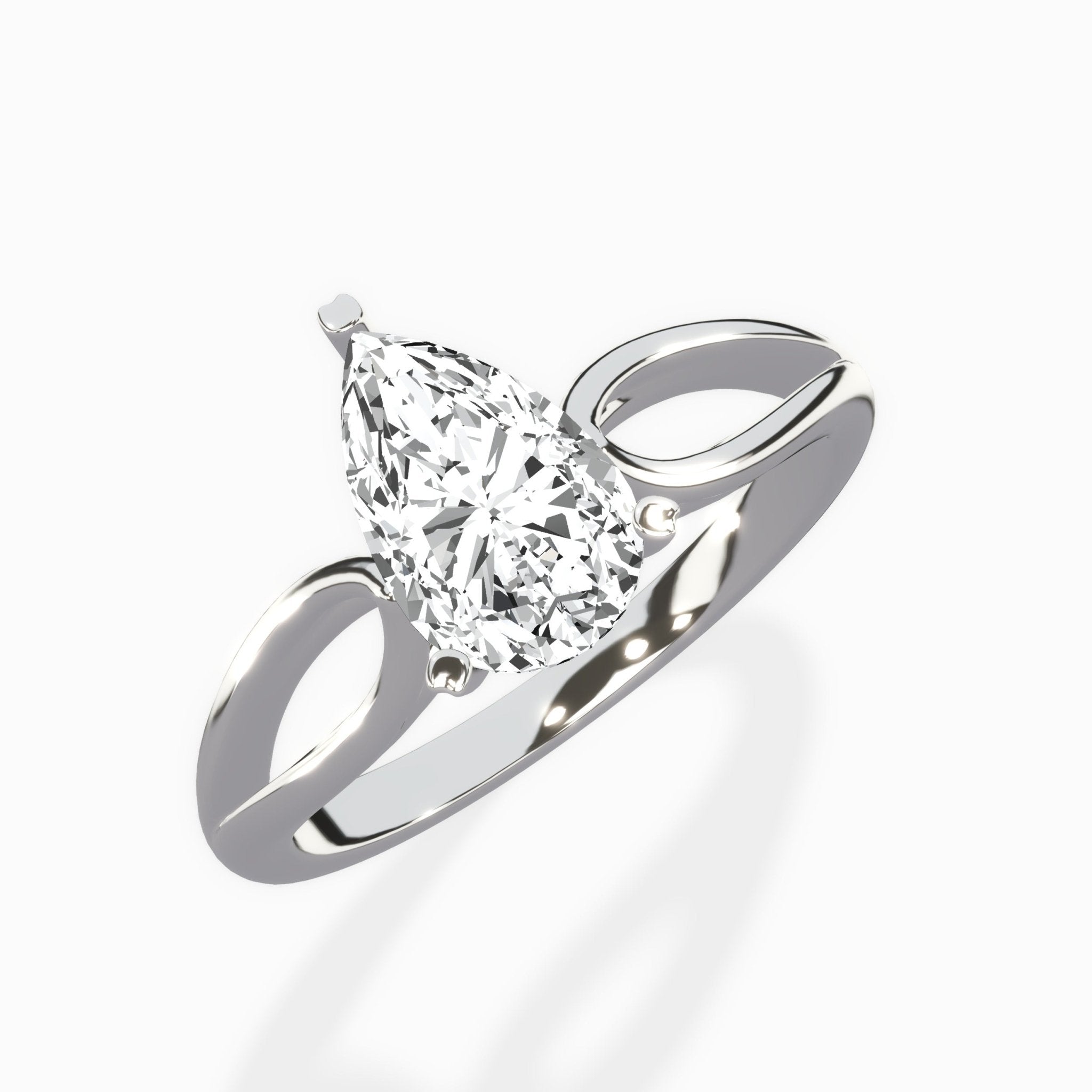 Split Shank Open Gallery Solitaire Ring Engagement Ring - The Better Diamonds