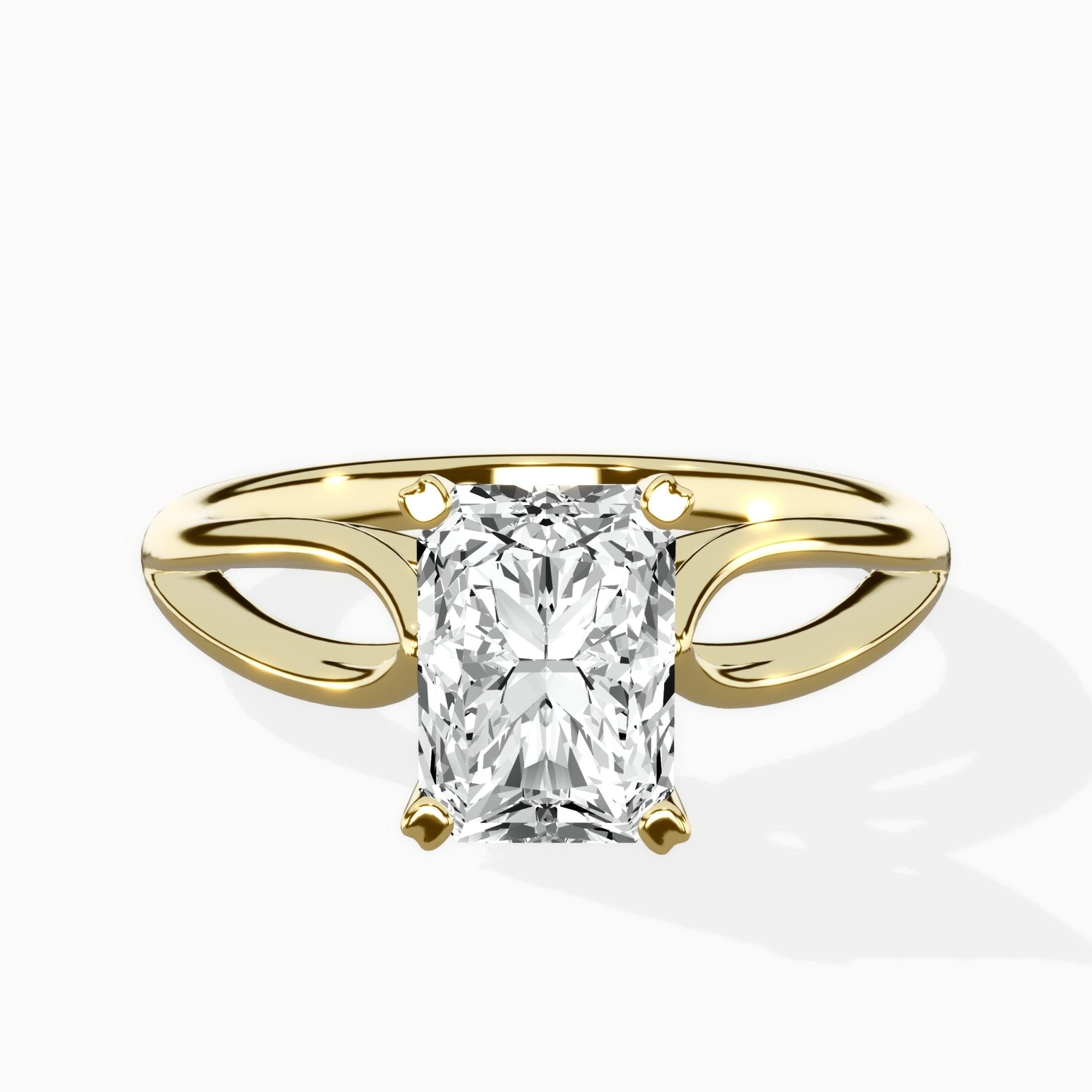 Split Shank Open Gallery Solitaire Ring Engagement Ring - The Better Diamonds