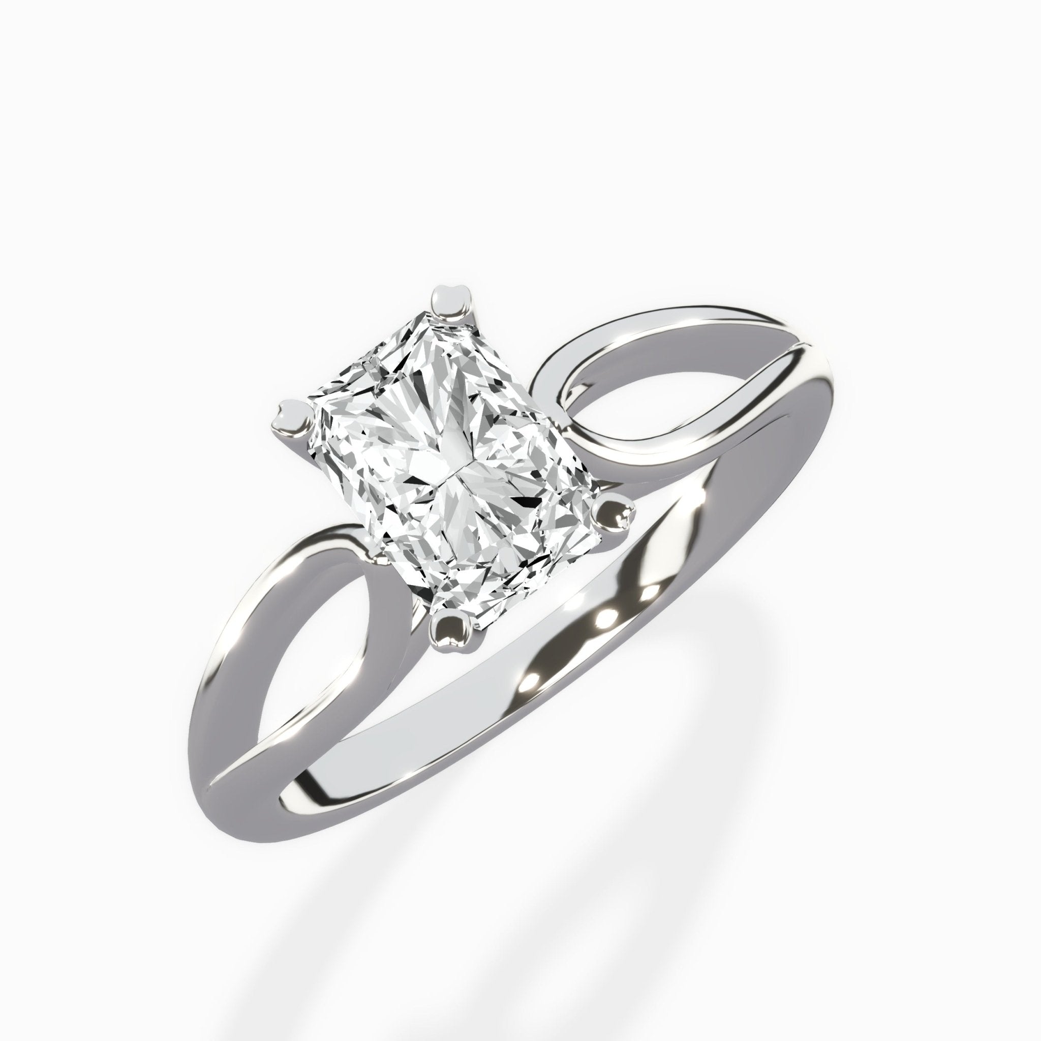 Split Shank Open Gallery Solitaire Ring Engagement Ring - The Better Diamonds