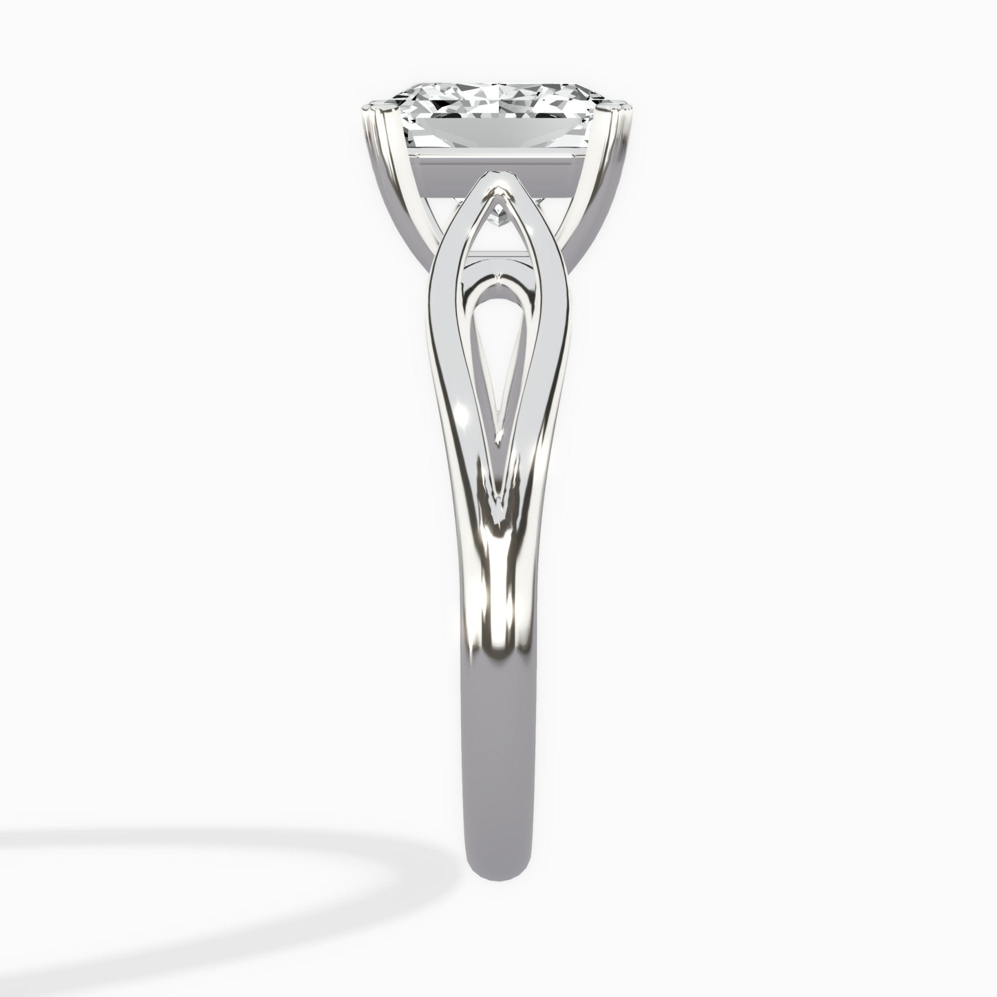 Split Shank Open Gallery Solitaire Ring Engagement Ring - The Better Diamonds