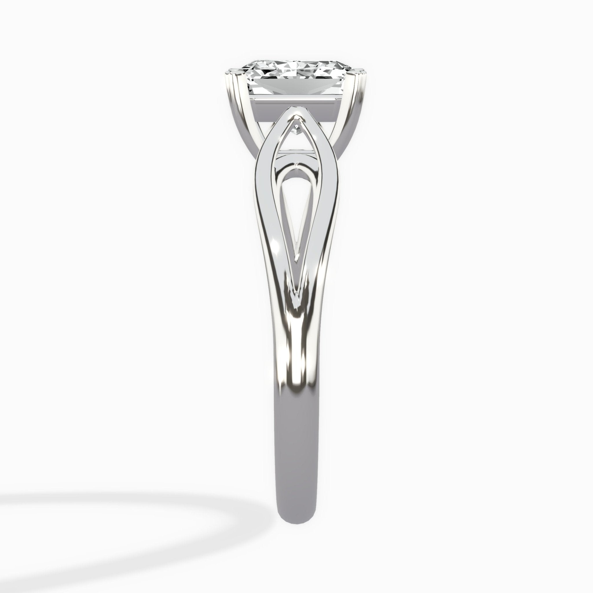 Split Shank Open Gallery Solitaire Ring Engagement Ring - The Better Diamonds