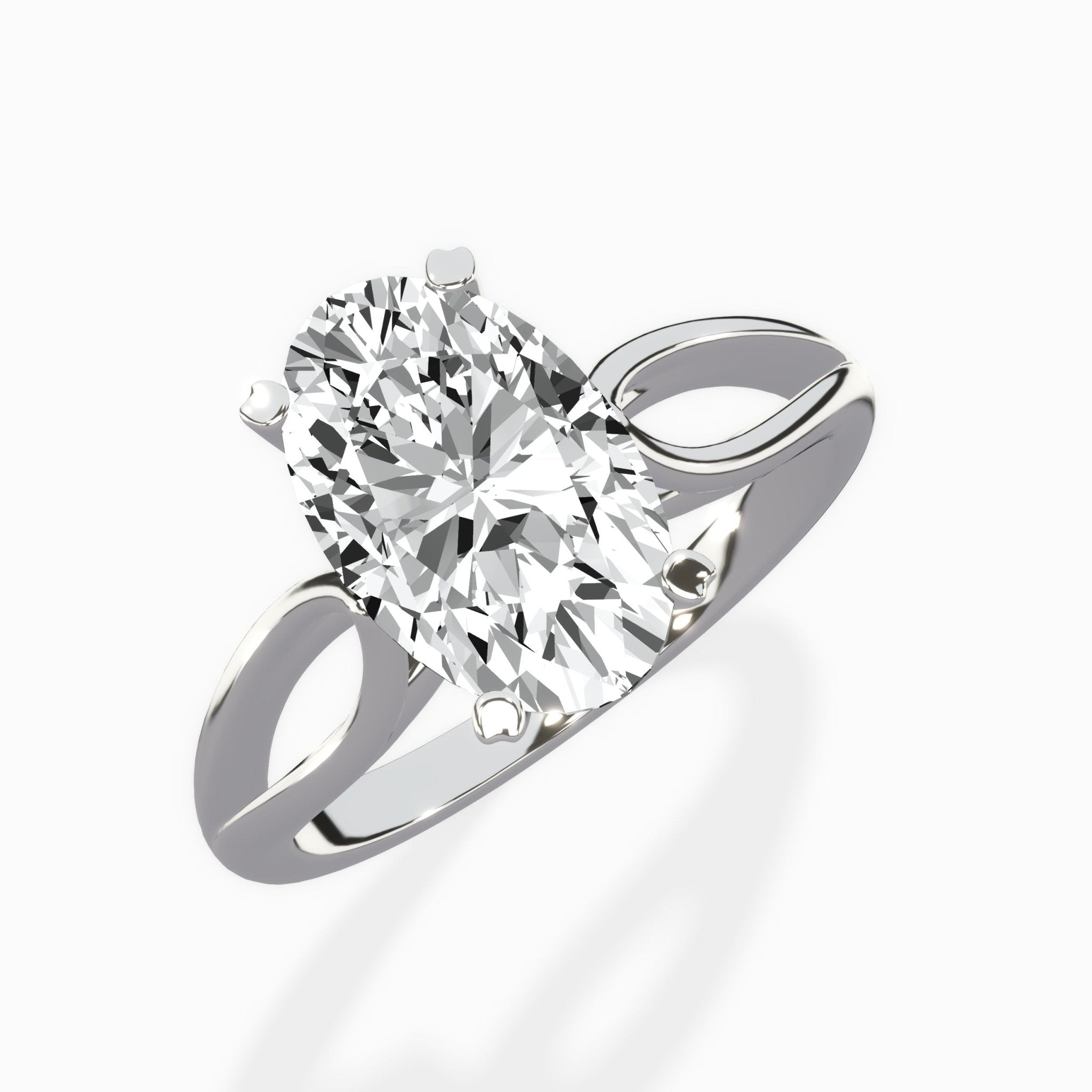Split Shank Open Gallery Solitaire Ring Engagement Ring - The Better Diamonds