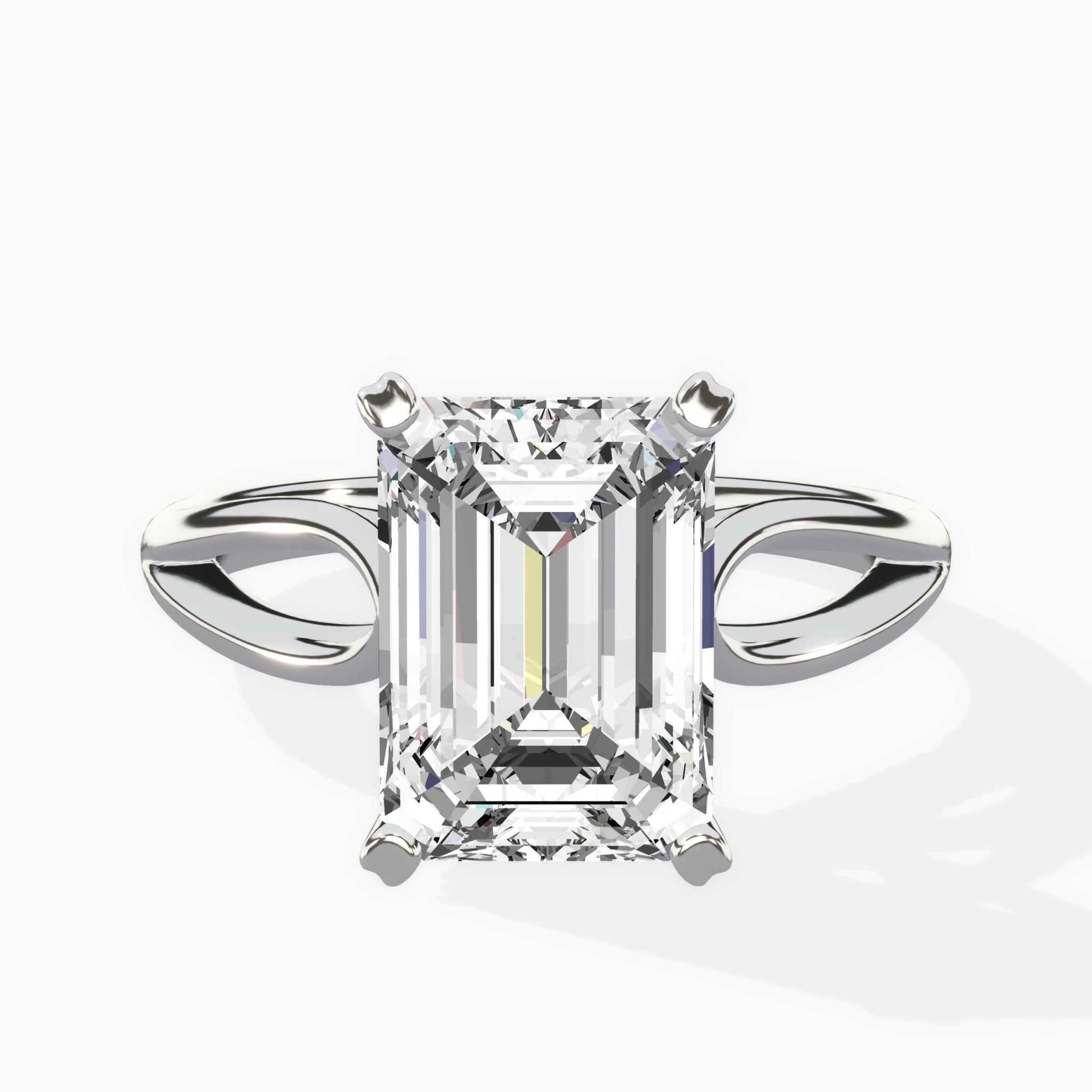 Split Shank Open Gallery Solitaire Ring Engagement Ring - The Better Diamonds