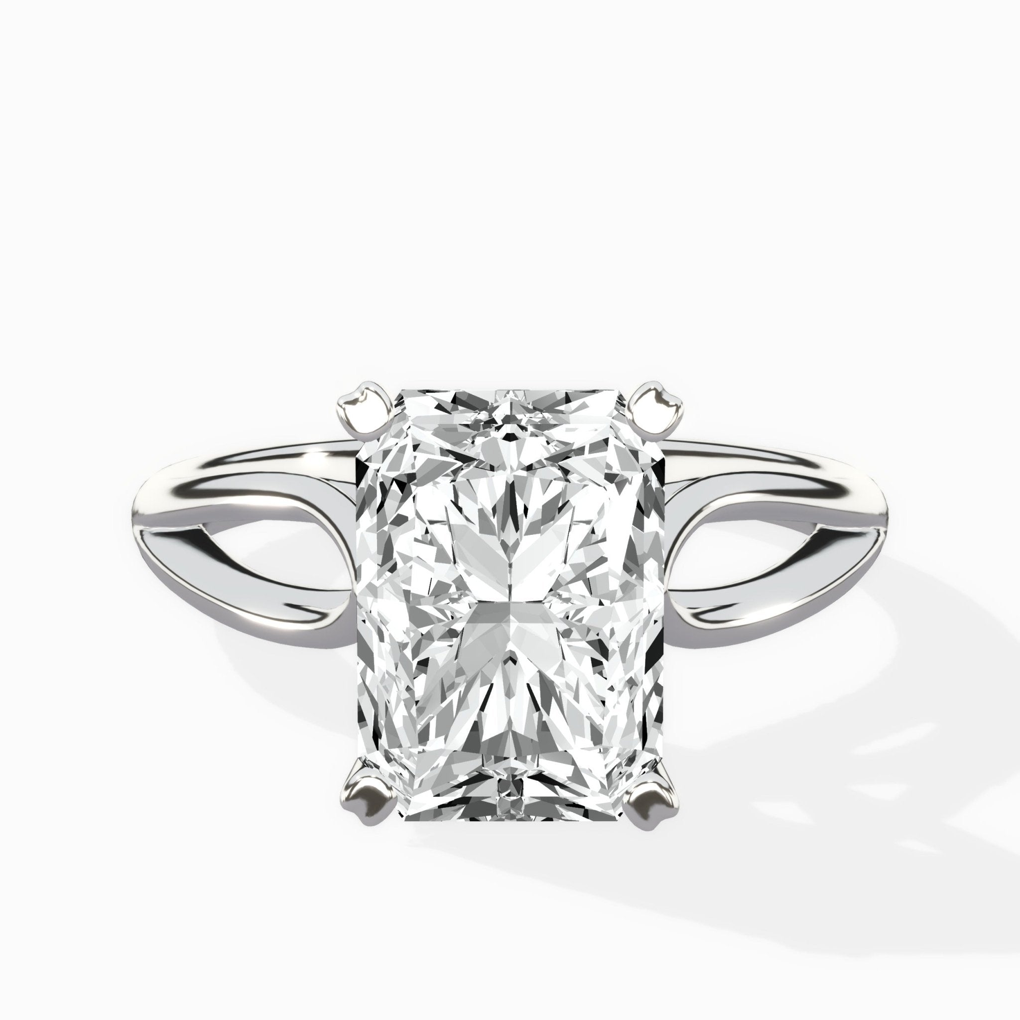 Split Shank Open Gallery Solitaire Ring Engagement Ring - The Better Diamonds