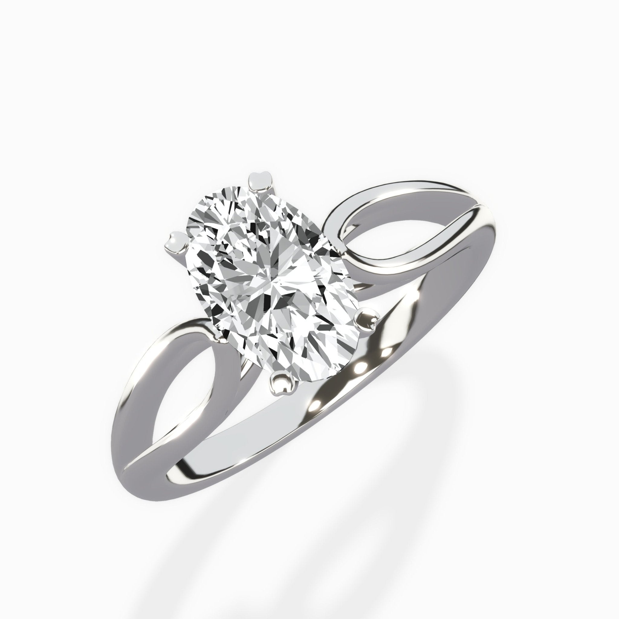 Split Shank Open Gallery Solitaire Ring Engagement Ring - The Better Diamonds