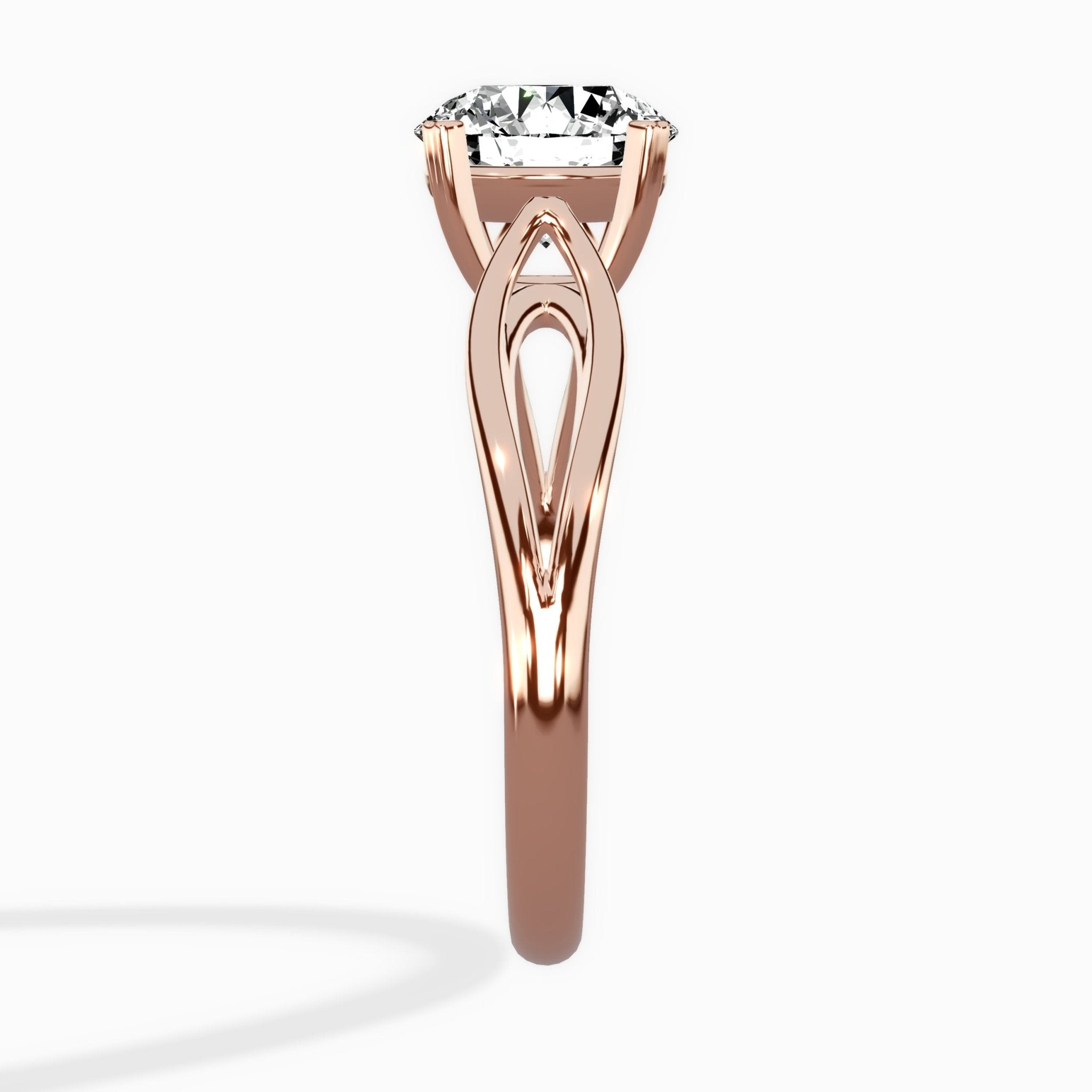 Split Shank Open Gallery Solitaire Ring Engagement Ring - The Better Diamonds