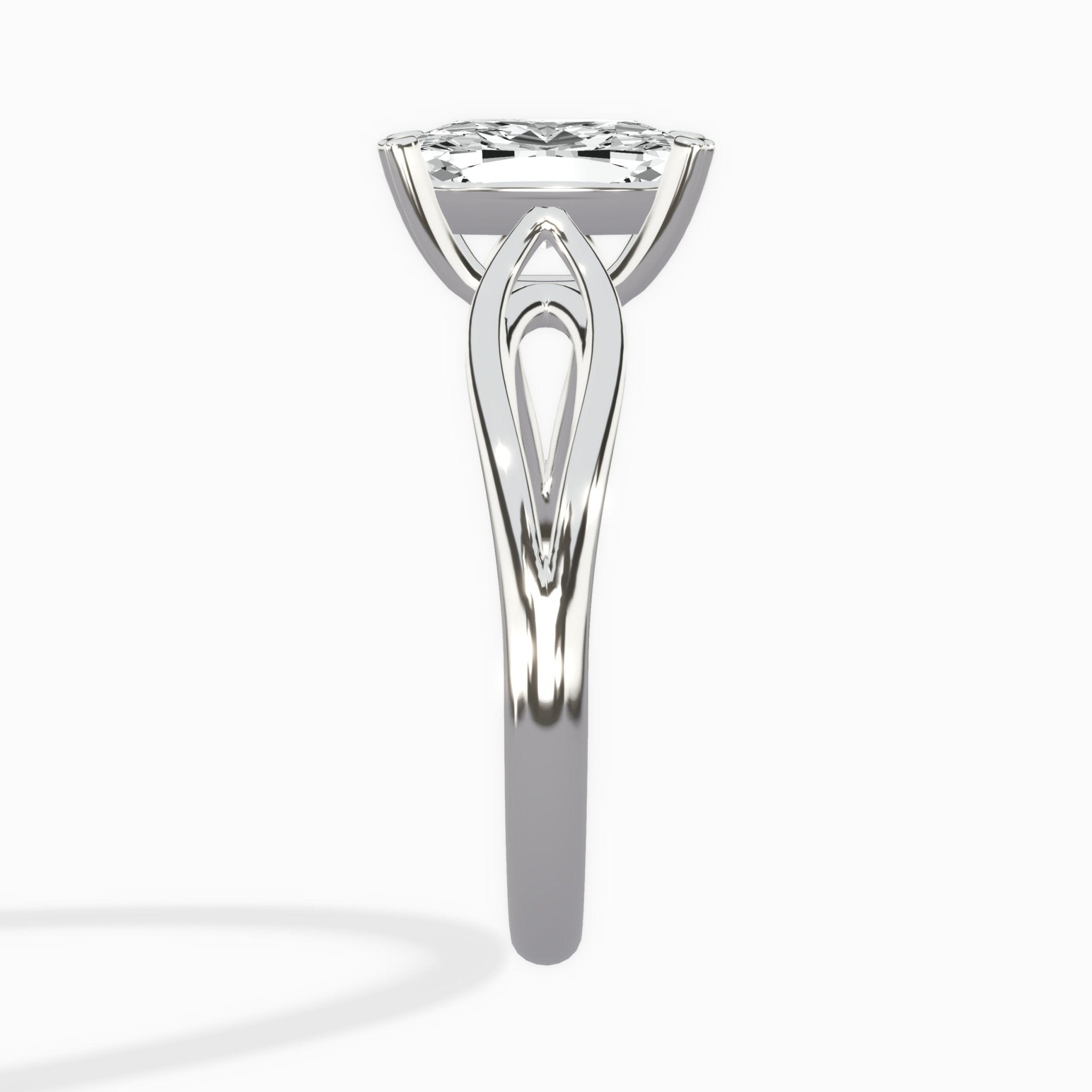 Split Shank Open Gallery Solitaire Ring Engagement Ring - The Better Diamonds