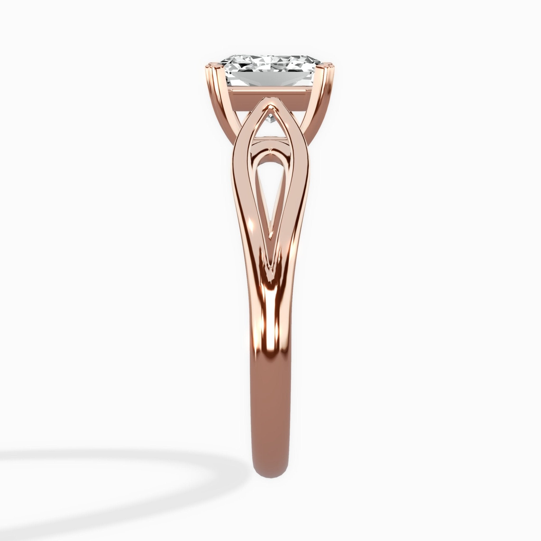 Split Shank Open Gallery Solitaire Ring Engagement Ring - The Better Diamonds
