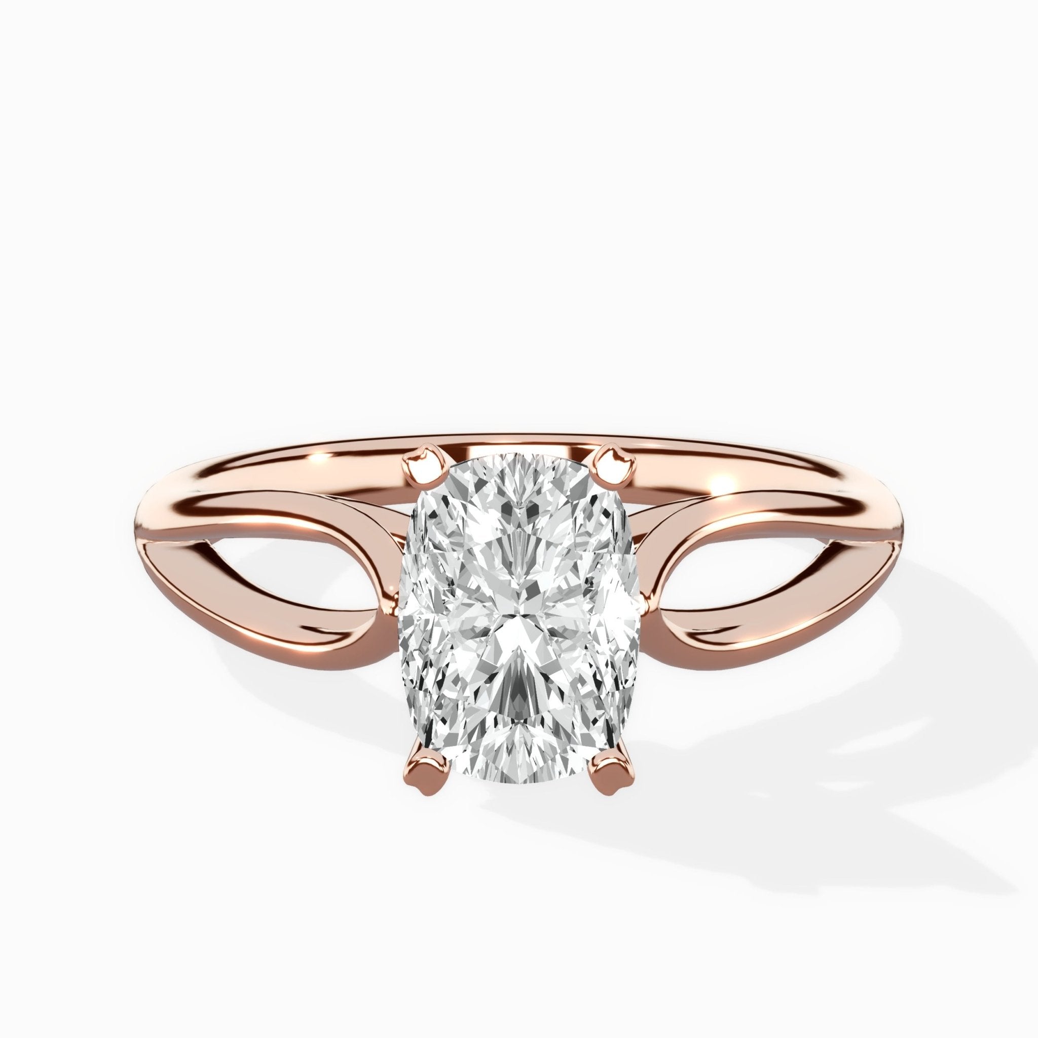 Split Shank Open Gallery Solitaire Ring Engagement Ring - The Better Diamonds