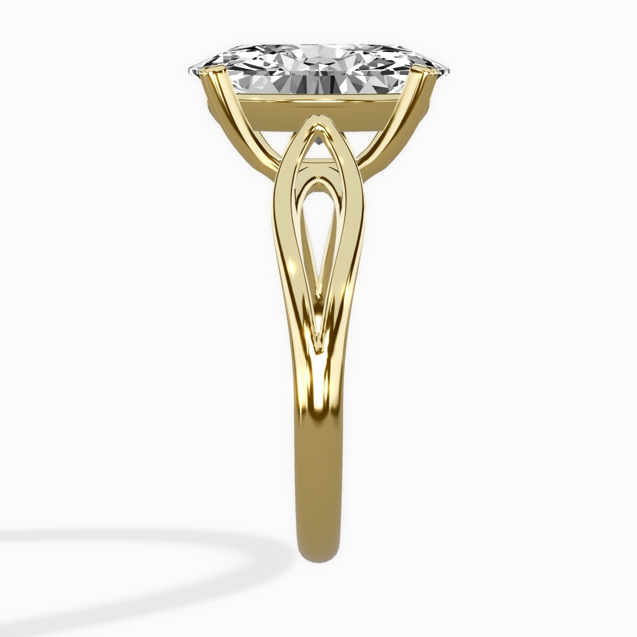 Split Shank Open Gallery Solitaire Ring Engagement Ring - The Better Diamonds