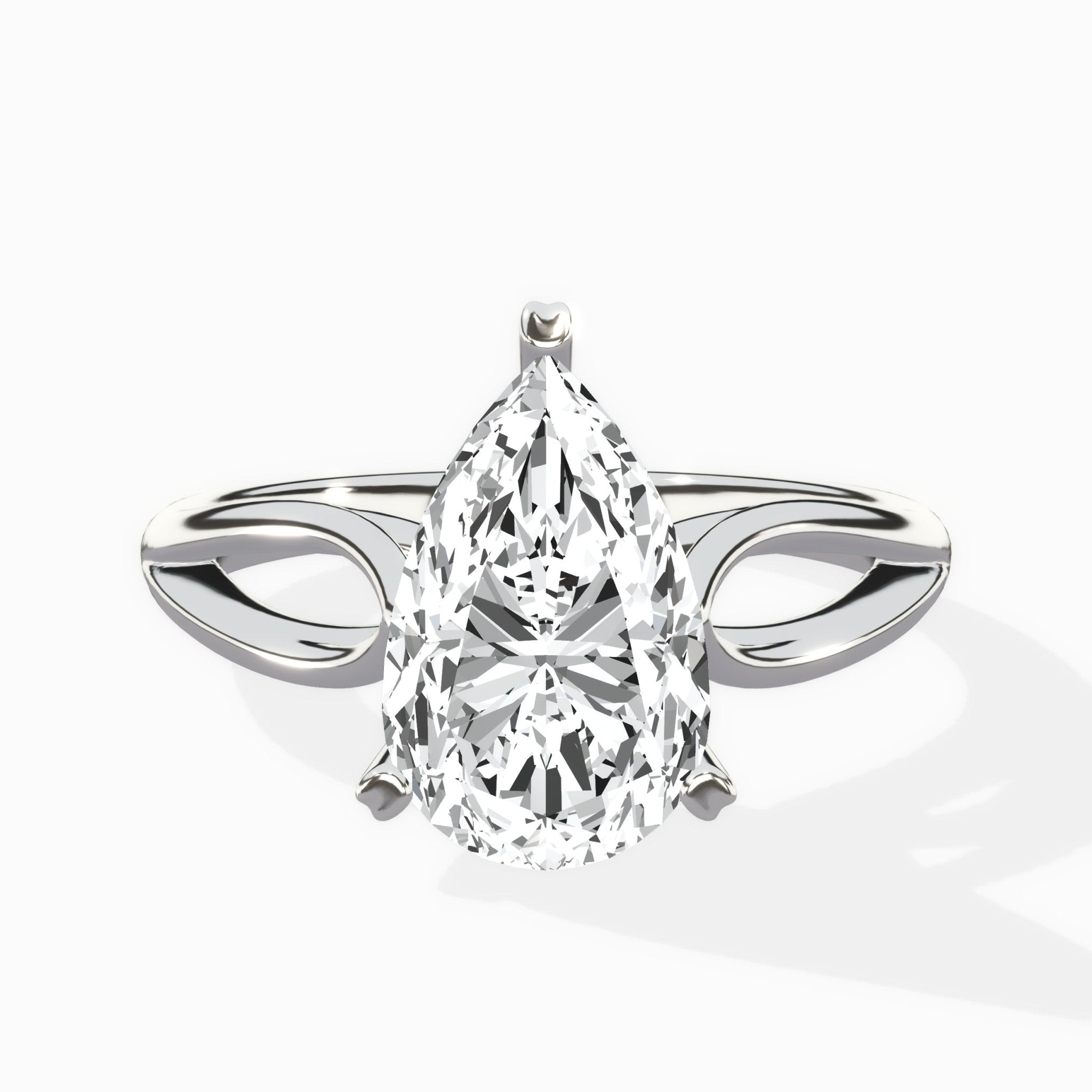 Split Shank Open Gallery Solitaire Ring Engagement Ring - The Better Diamonds