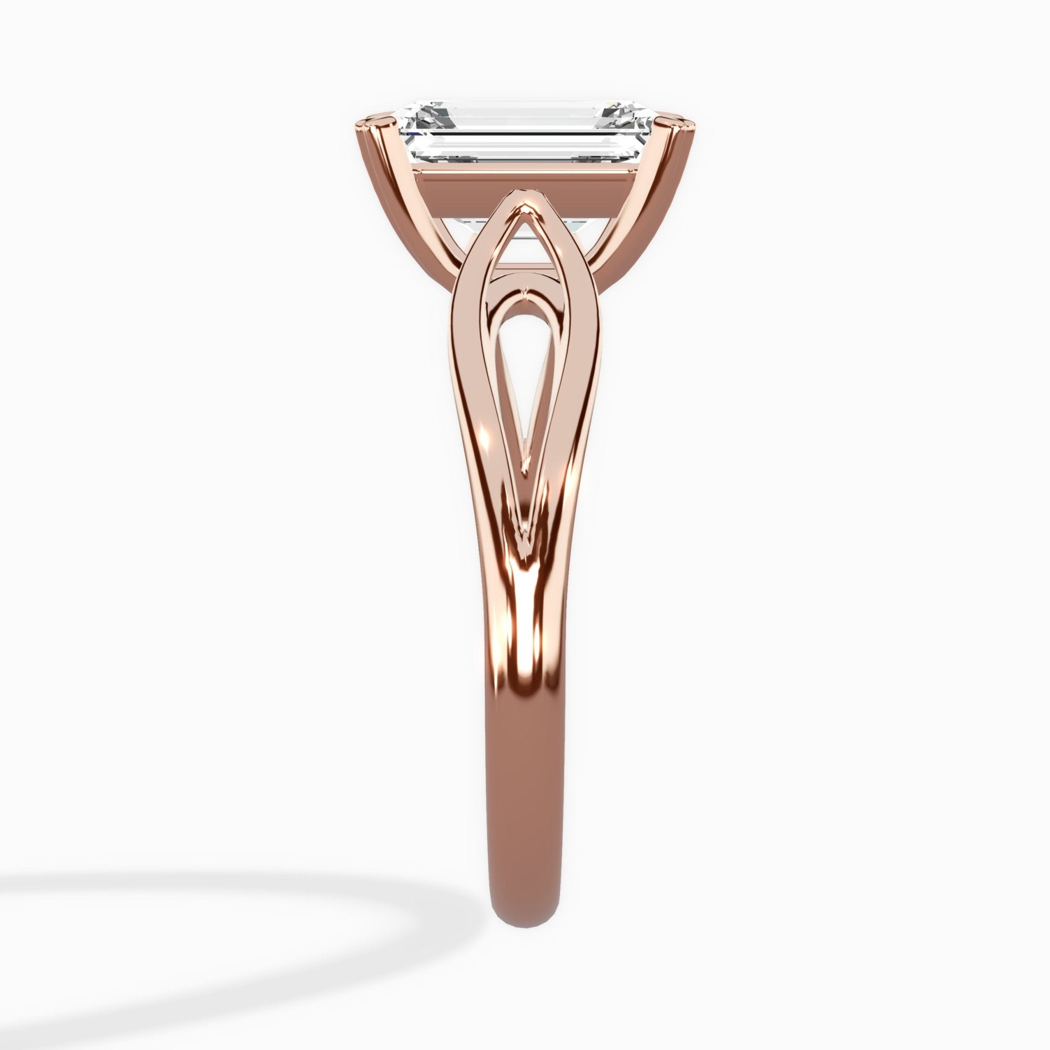 Split Shank Open Gallery Solitaire Ring Engagement Ring - The Better Diamonds