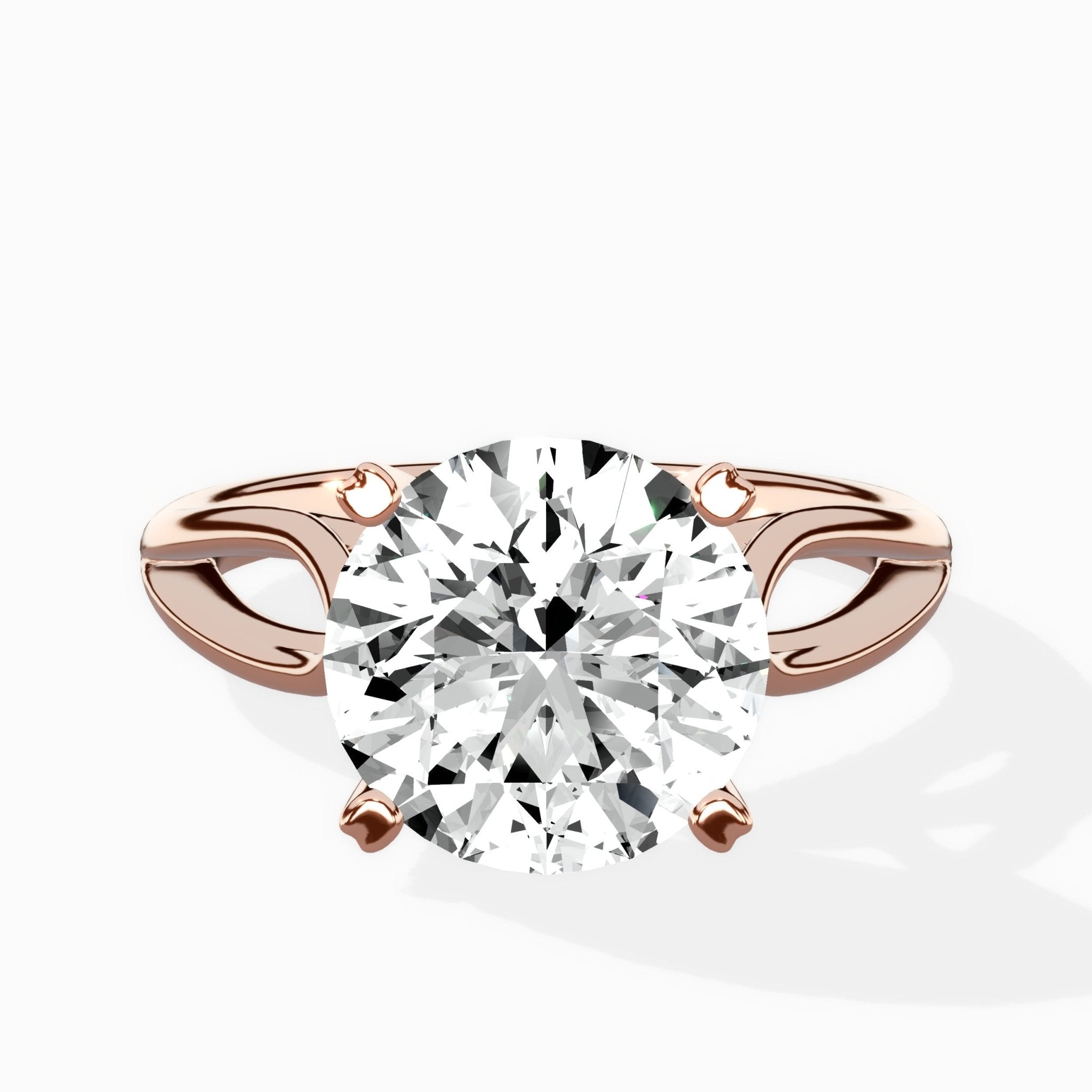 Split Shank Open Gallery Solitaire Ring Engagement Ring - The Better Diamonds