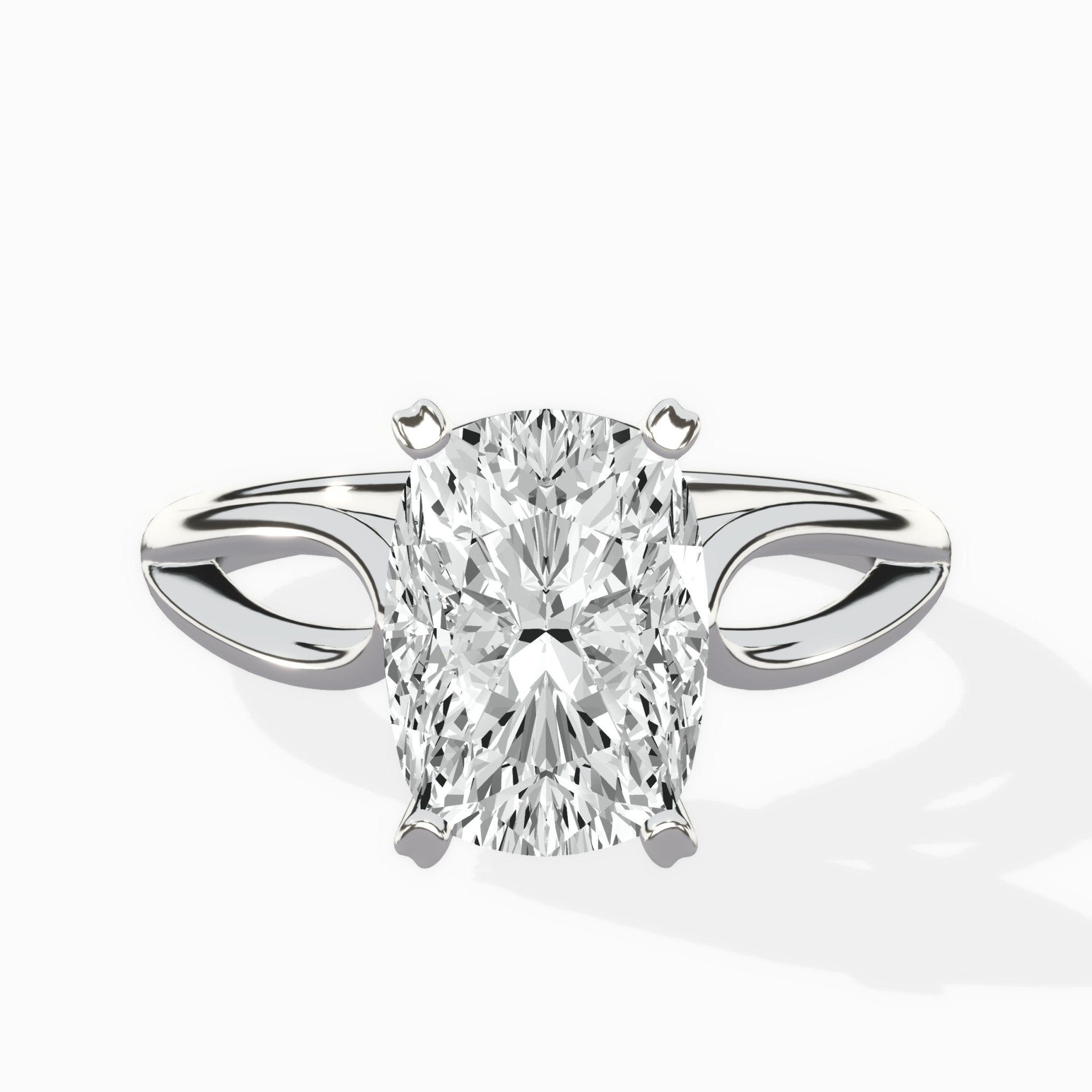 Split Shank Open Gallery Solitaire Ring Engagement Ring - The Better Diamonds