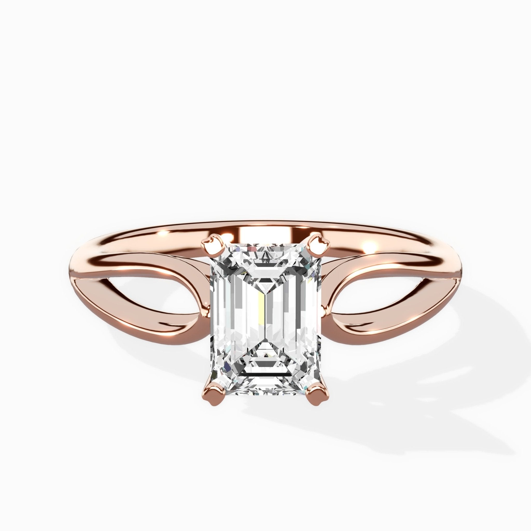 Split Shank Open Gallery Solitaire Ring Engagement Ring - The Better Diamonds