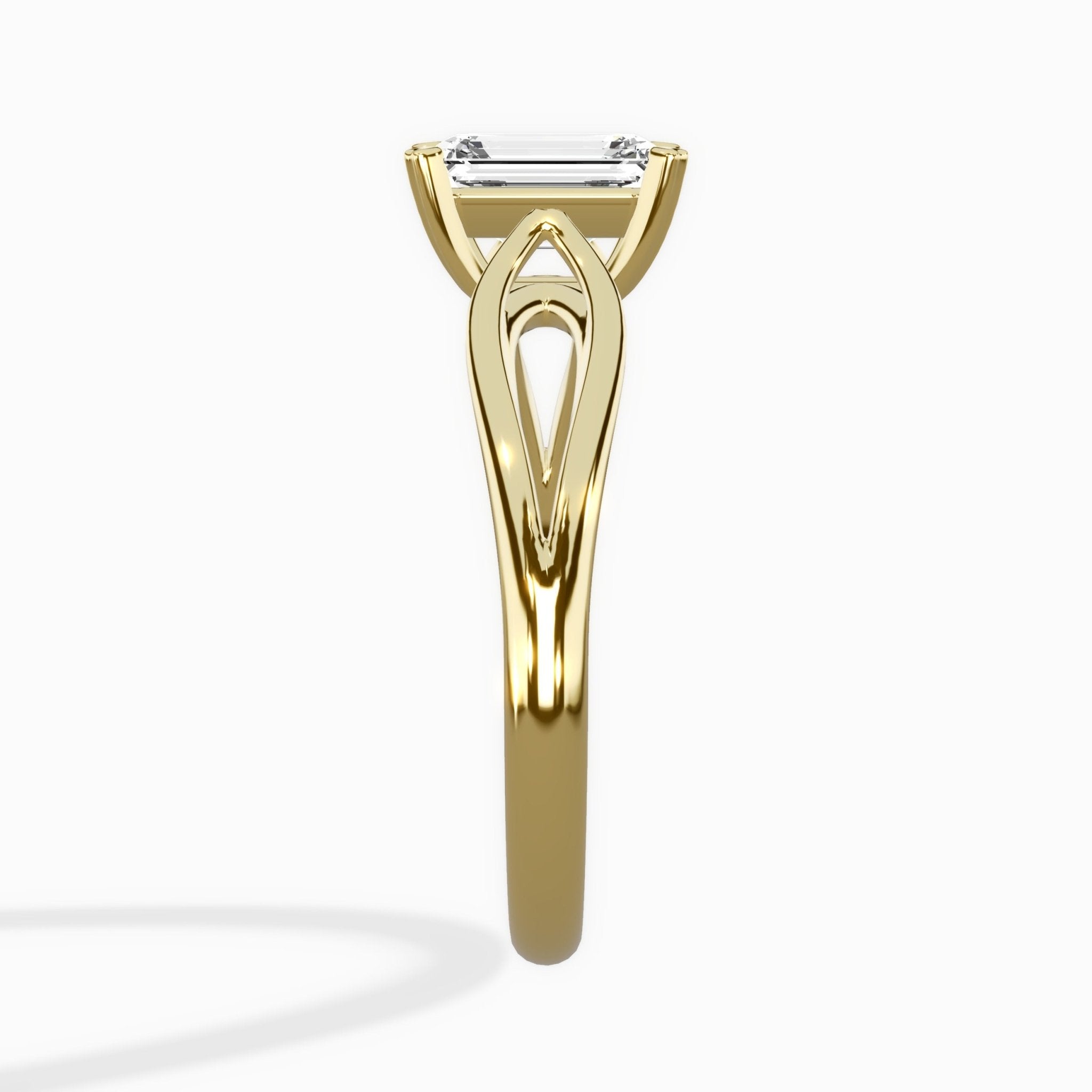 Split Shank Open Gallery Solitaire Ring Engagement Ring - The Better Diamonds