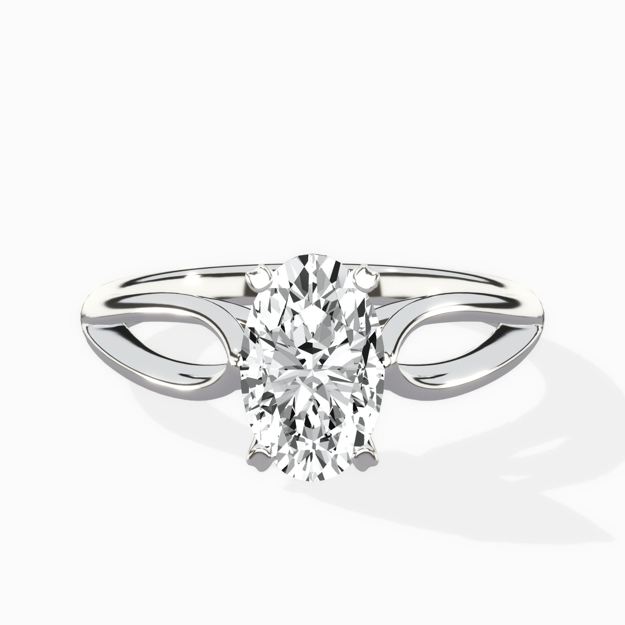 Split Shank Open Gallery Solitaire Ring Engagement Ring - The Better Diamonds