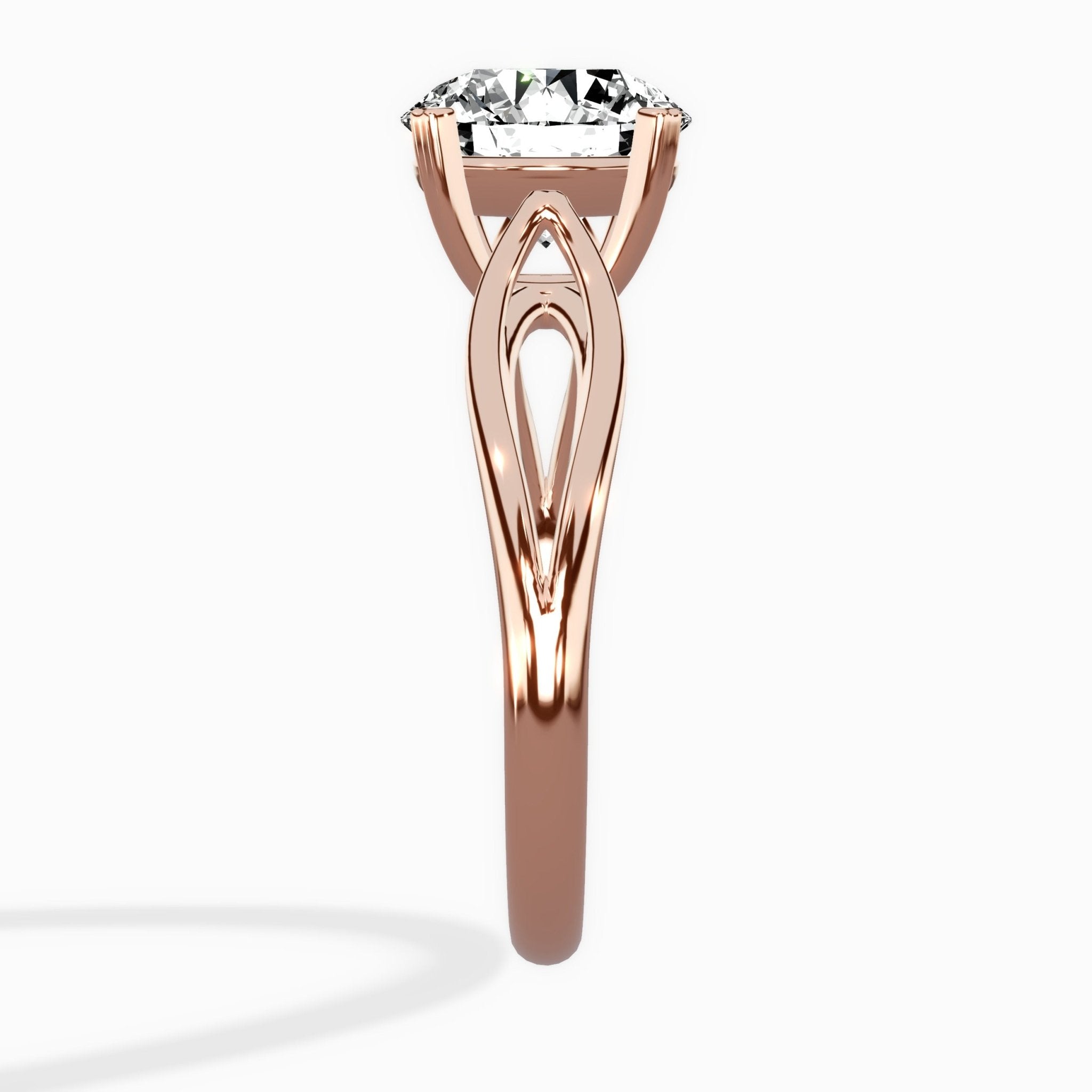 Split Shank Open Gallery Solitaire Ring Engagement Ring - The Better Diamonds