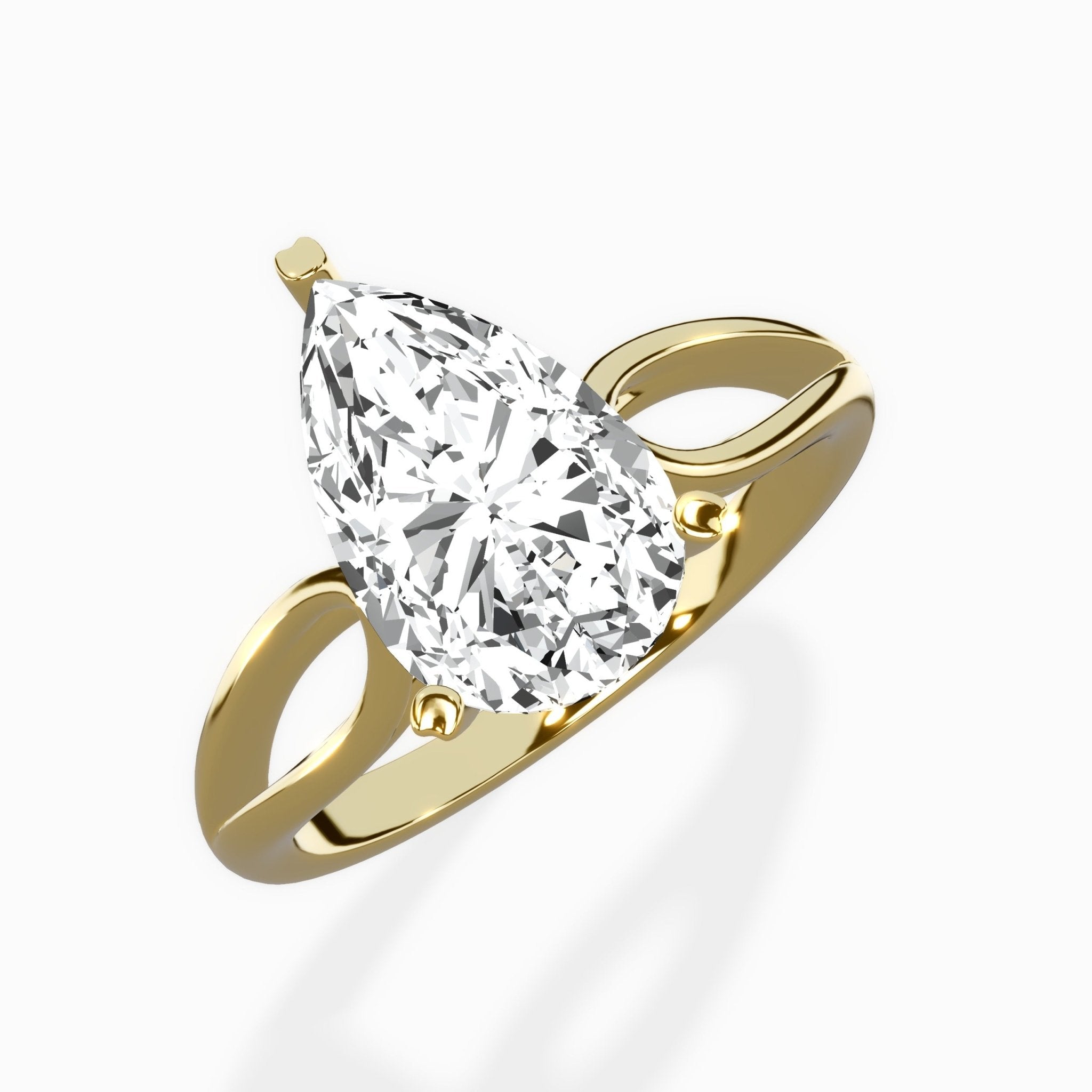 Split Shank Open Gallery Solitaire Ring Engagement Ring - The Better Diamonds