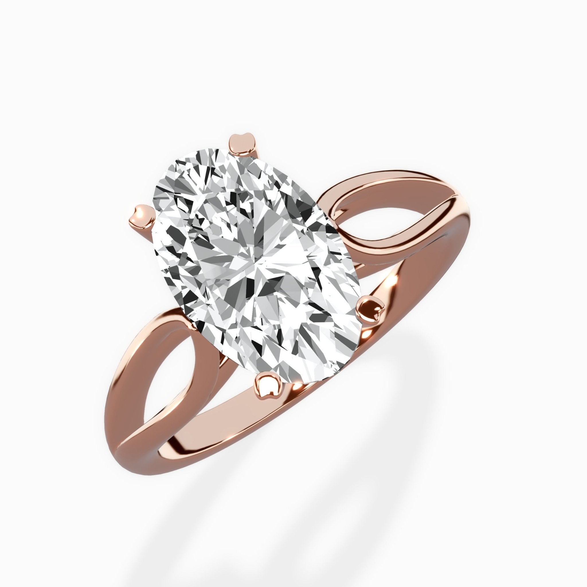 Split Shank Open Gallery Solitaire Ring Engagement Ring - The Better Diamonds