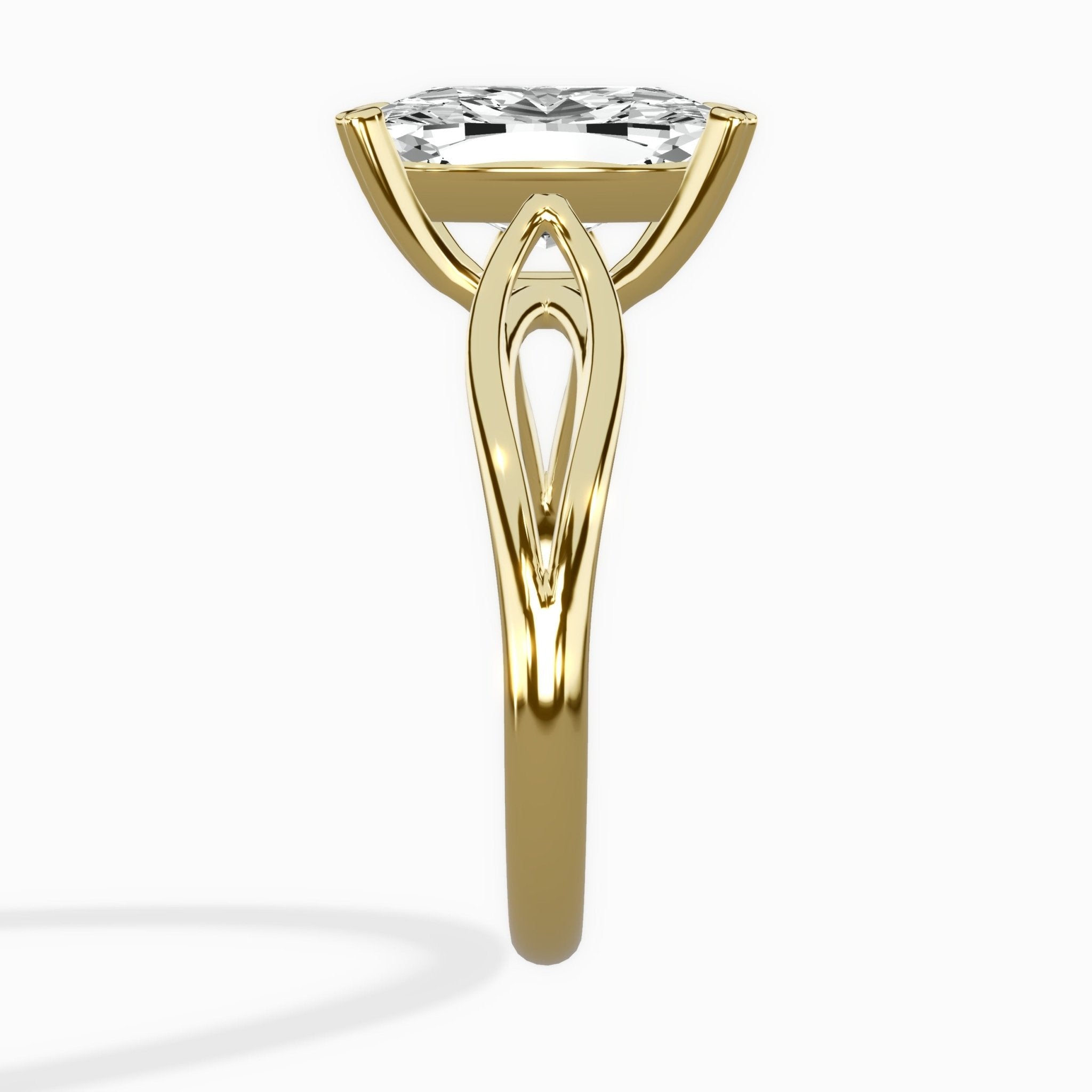 Split Shank Open Gallery Solitaire Ring Engagement Ring - The Better Diamonds