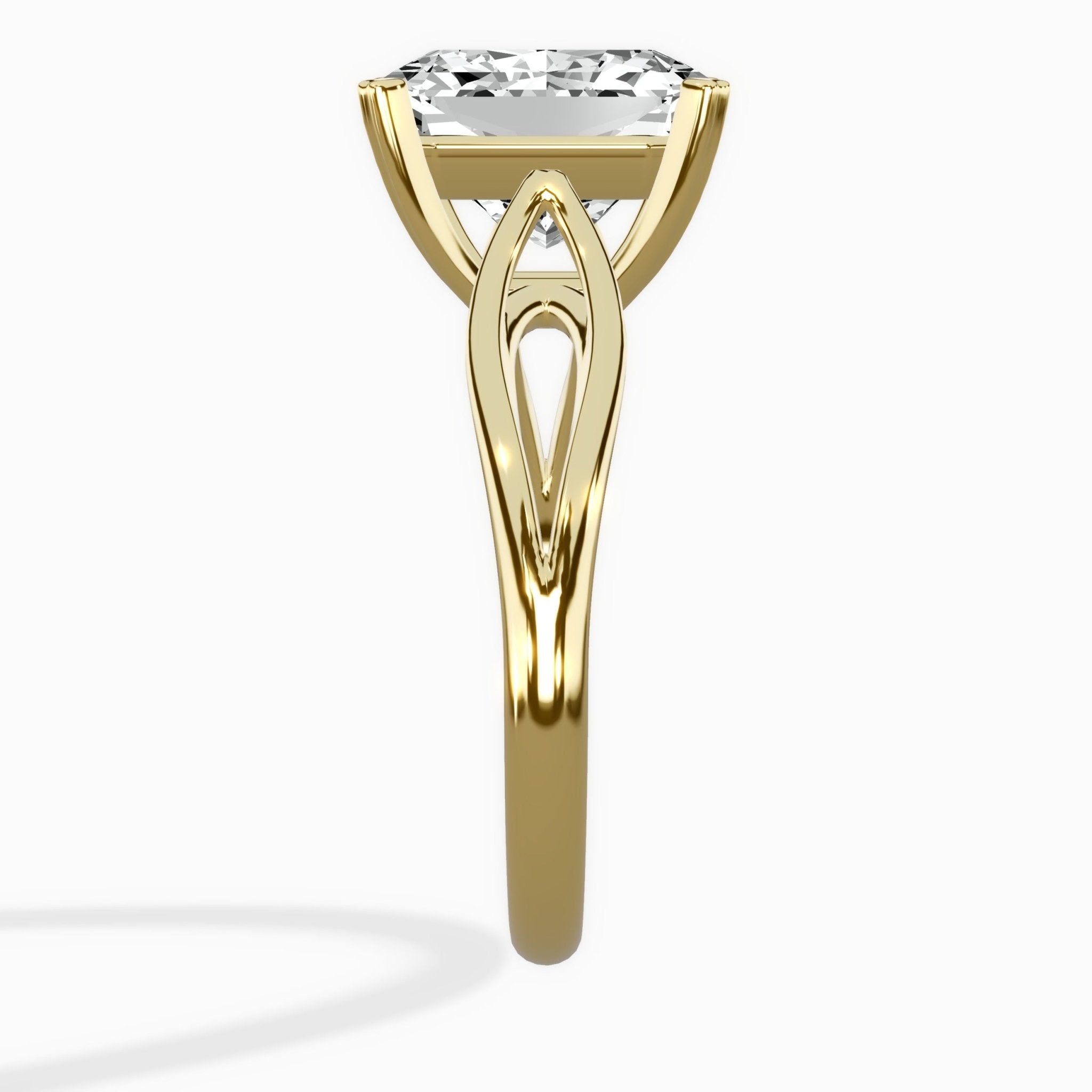 Split Shank Open Gallery Solitaire Ring Engagement Ring - The Better Diamonds
