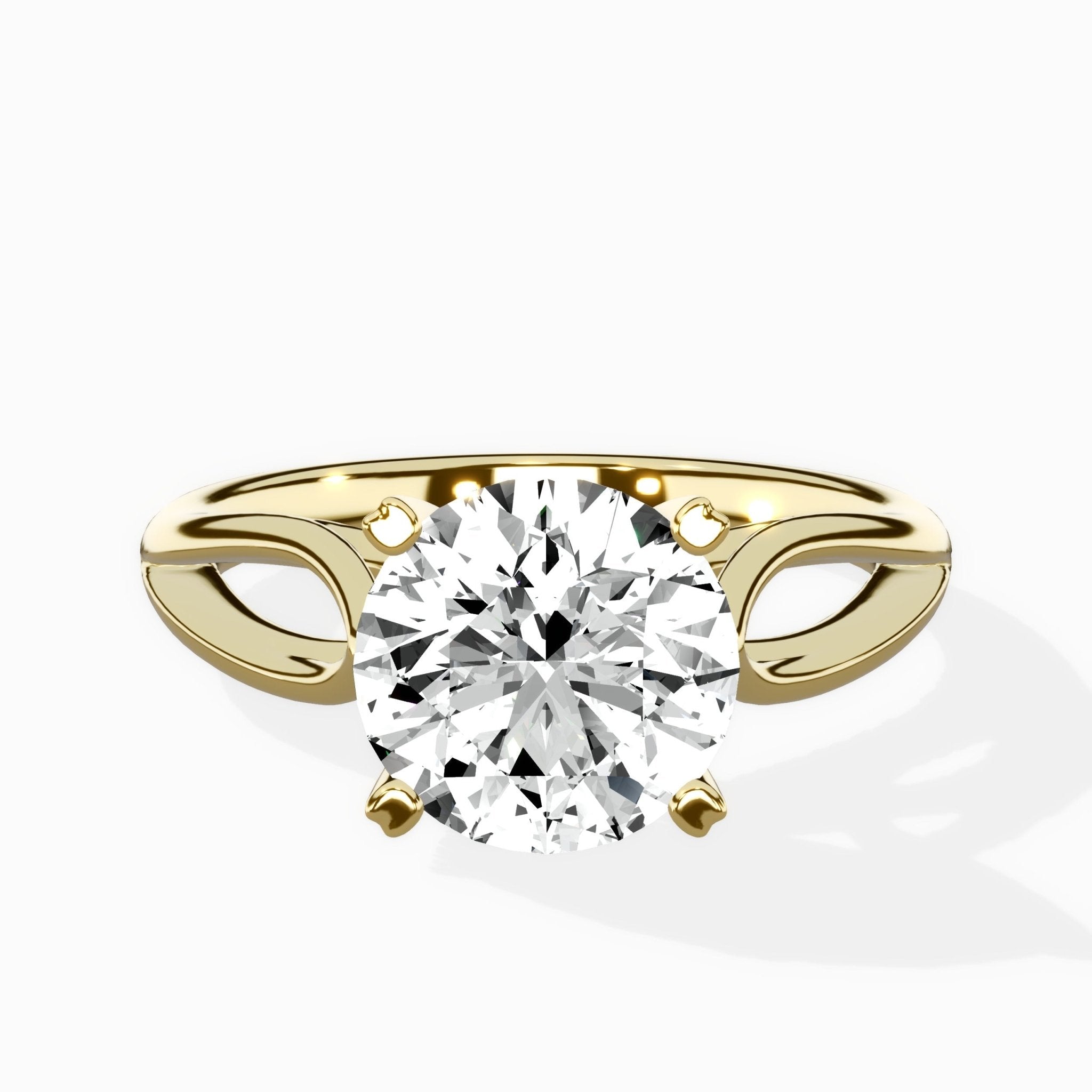 Split Shank Open Gallery Solitaire Ring Engagement Ring - The Better Diamonds