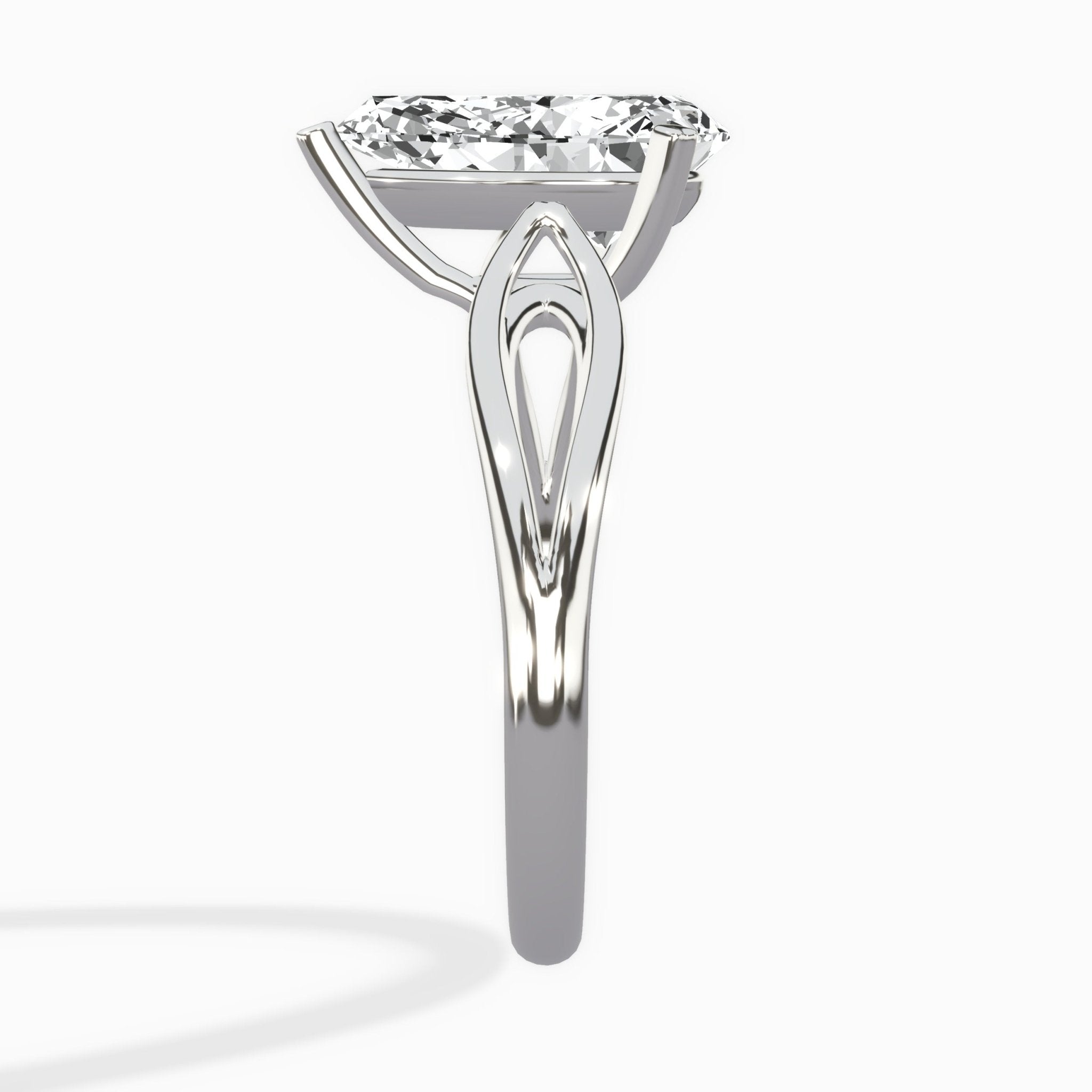 Split Shank Open Gallery Solitaire Ring Engagement Ring - The Better Diamonds