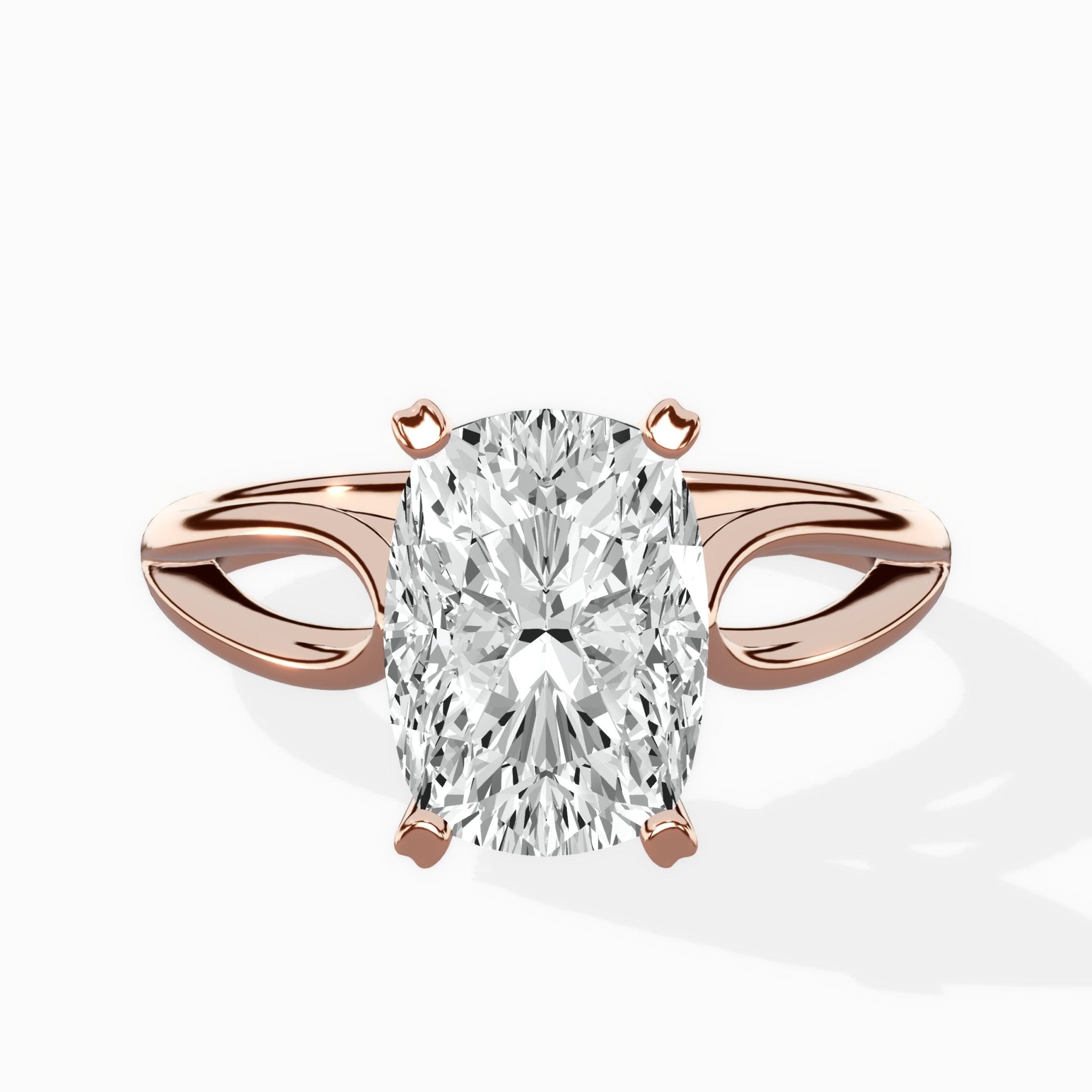 Split Shank Open Gallery Solitaire Ring Engagement Ring - The Better Diamonds