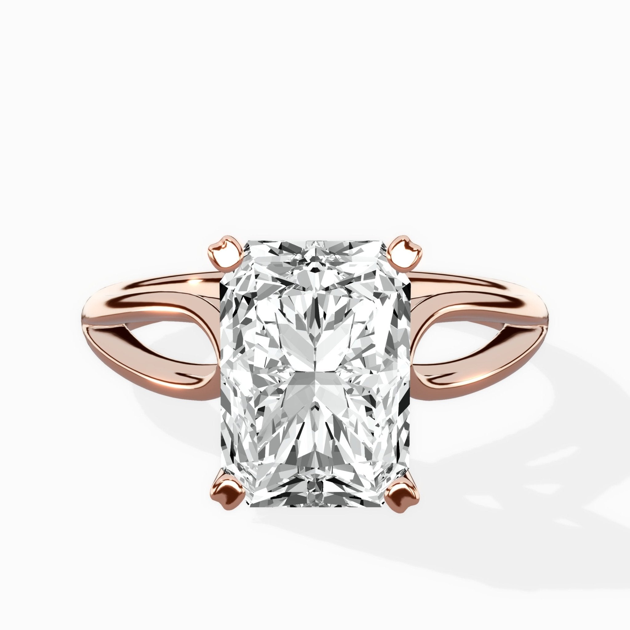 Split Shank Open Gallery Solitaire Ring Engagement Ring - The Better Diamonds
