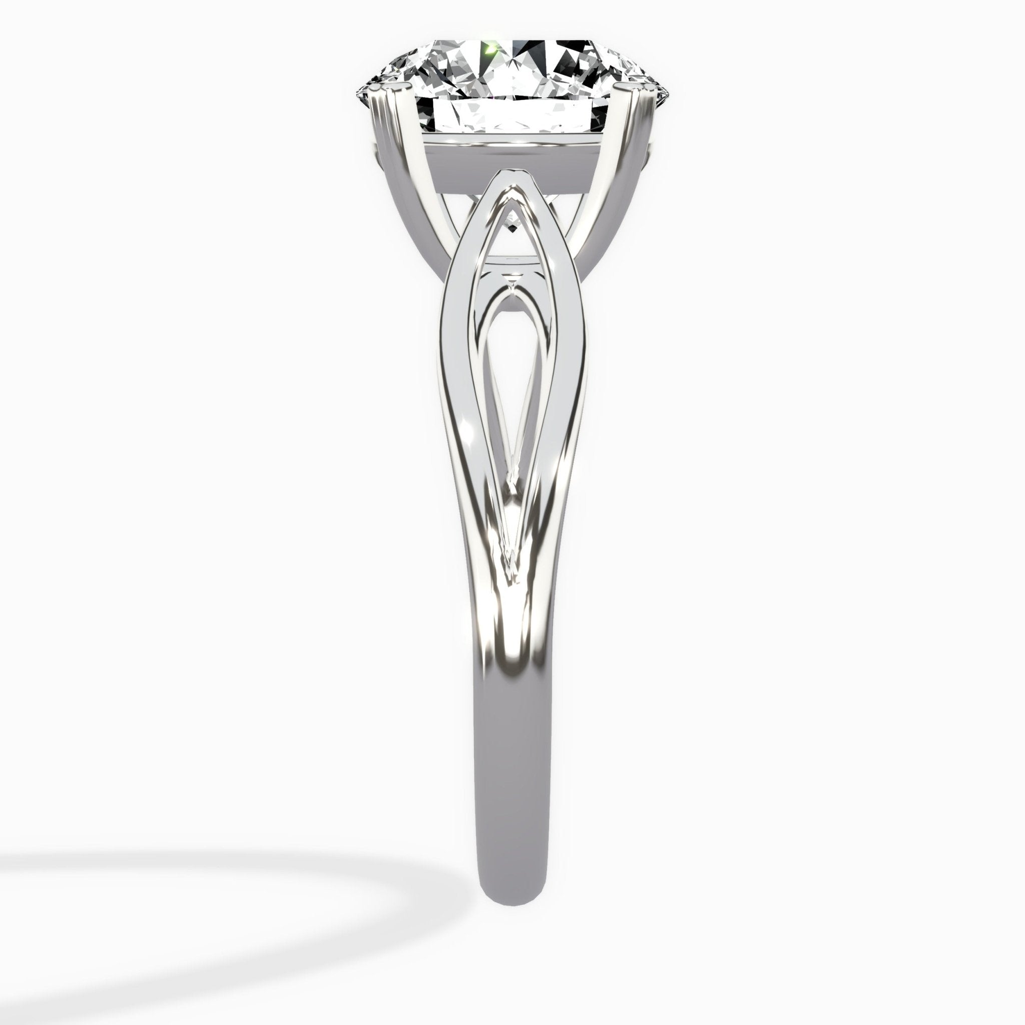 Split Shank Open Gallery Solitaire Ring Engagement Ring - The Better Diamonds
