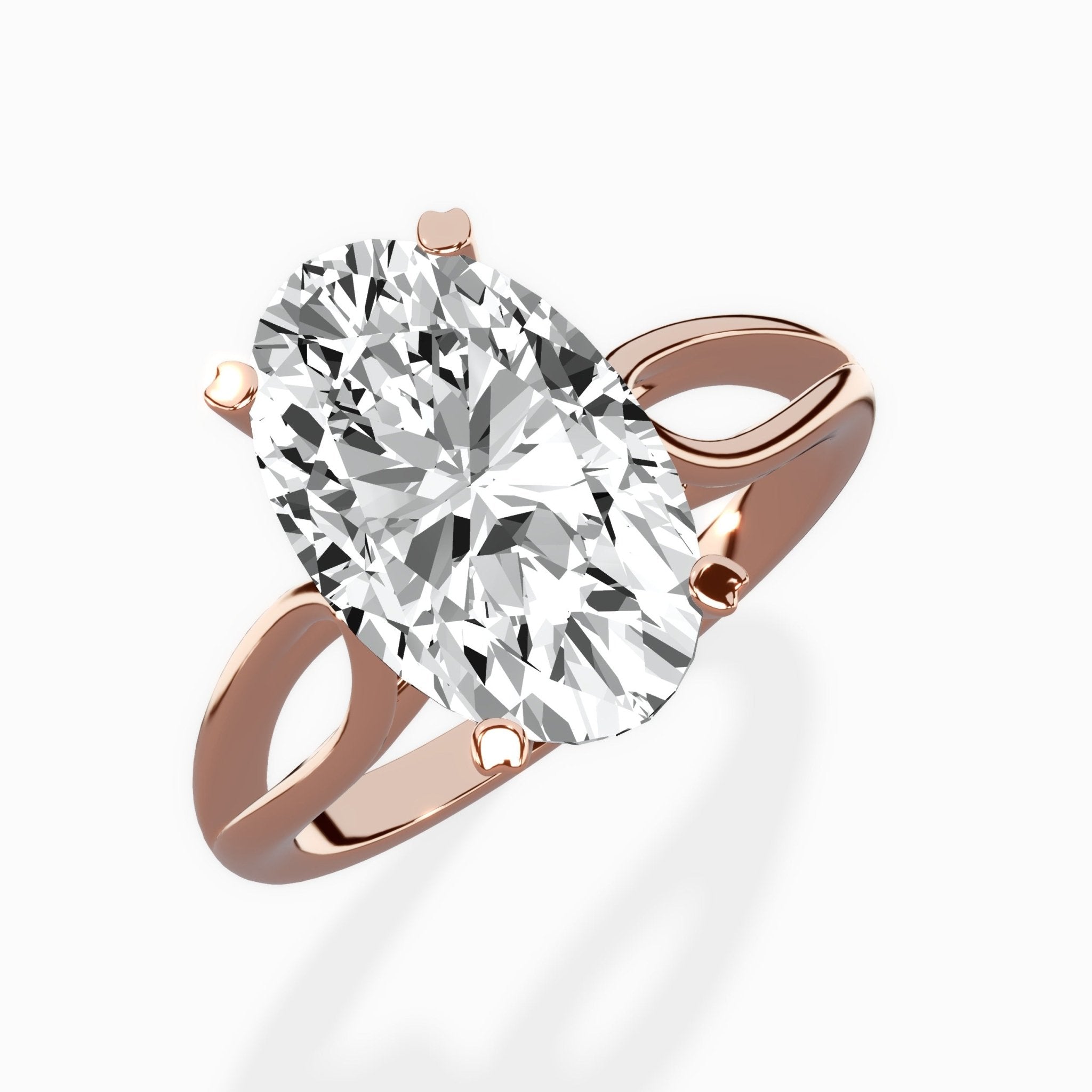 Split Shank Open Gallery Solitaire Ring Engagement Ring - The Better Diamonds