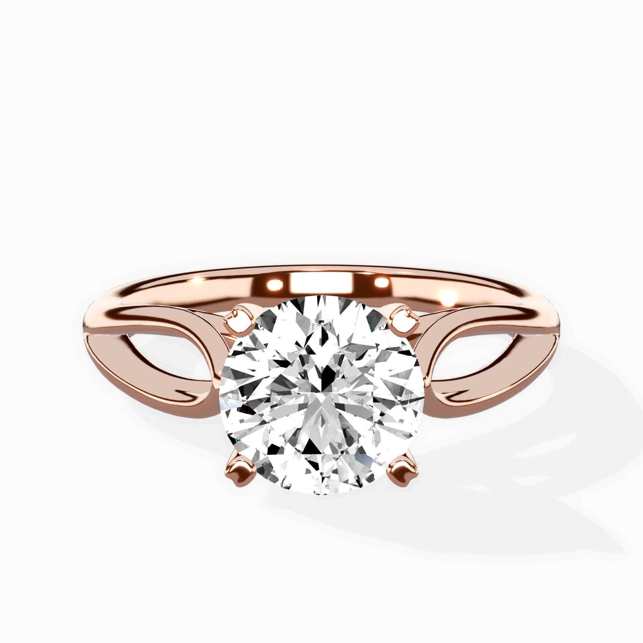 Split Shank Open Gallery Solitaire Ring Engagement Ring - The Better Diamonds