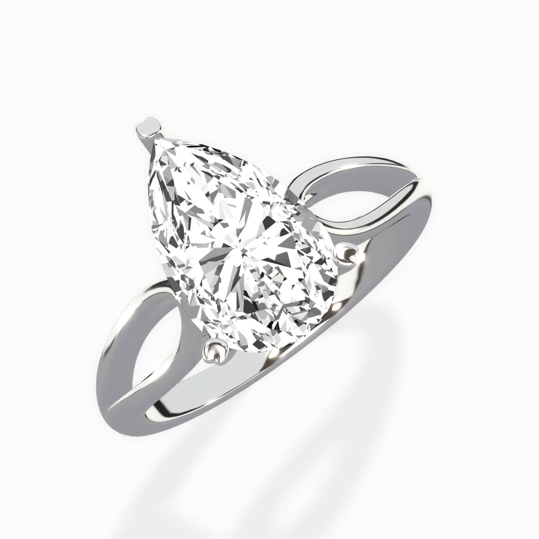 Split Shank Open Gallery Solitaire Ring Engagement Ring - The Better Diamonds
